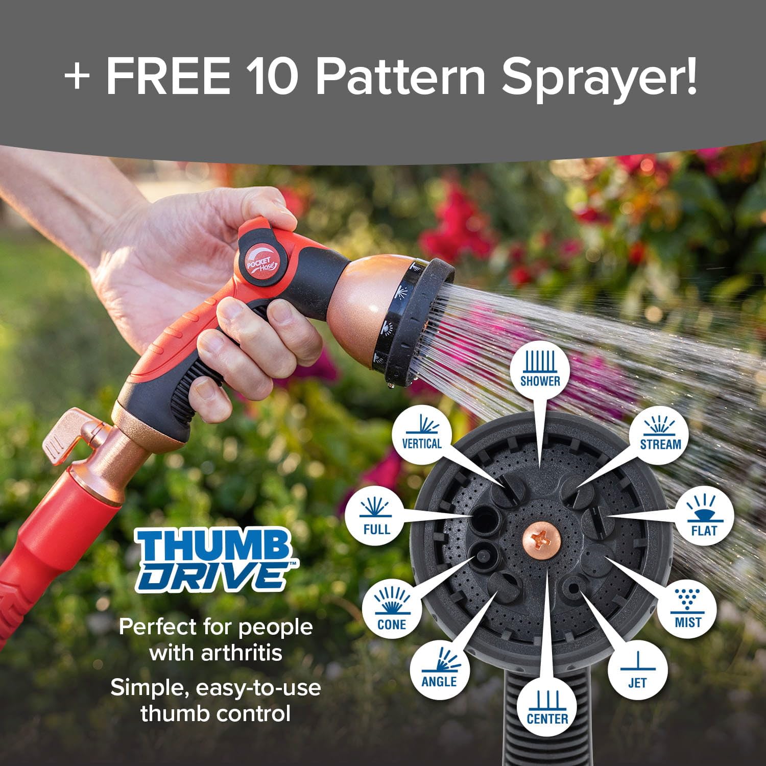 Pocket Hose Ballistic 100 FT Expandable Garden Hose, No-Kink, As - Pocket Hose Official Product View 9