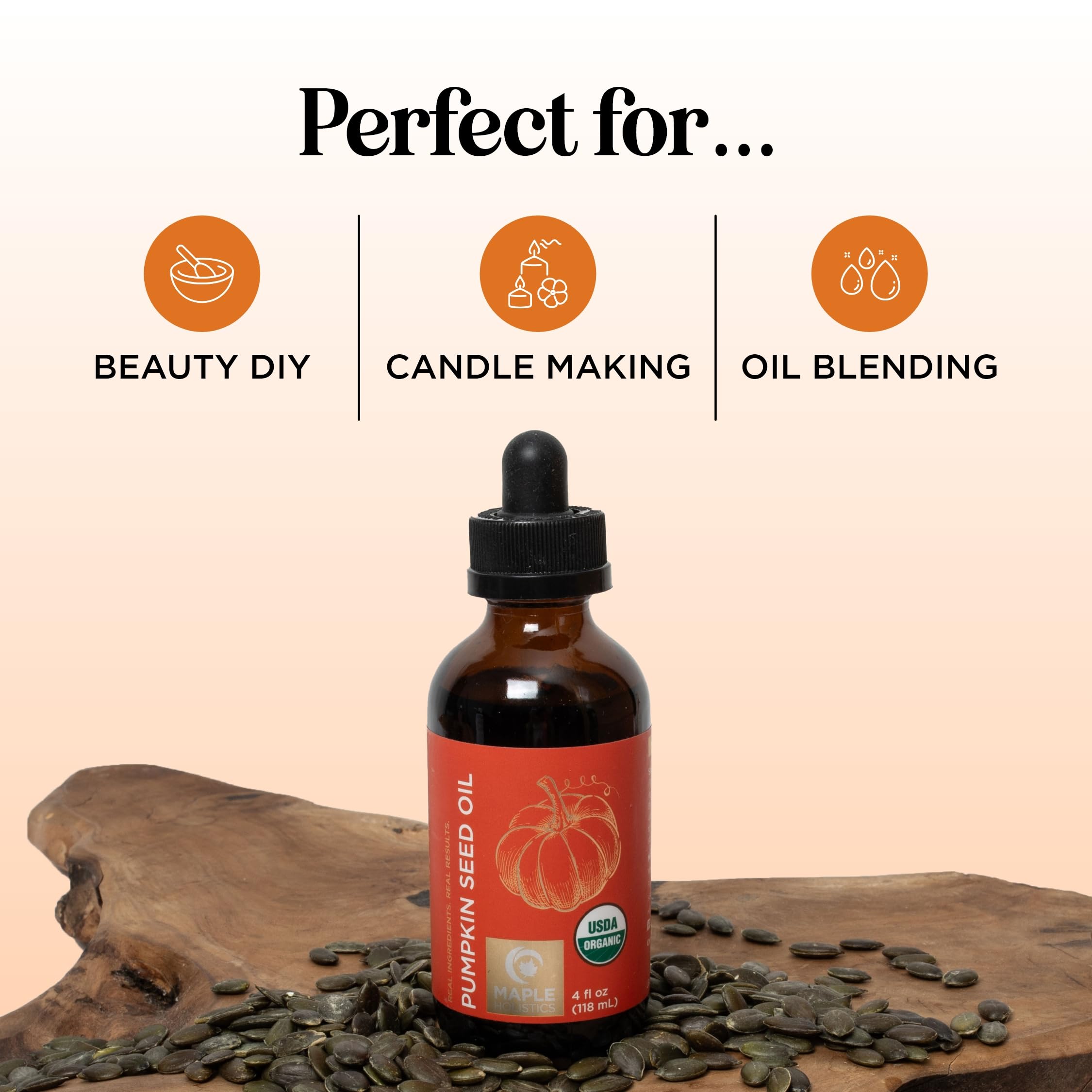 Maple Holistics Pumpkin Seed Oil Organic Certified - 100% Pure Organic Pumpkin - Maple Holistics Official Product View 6