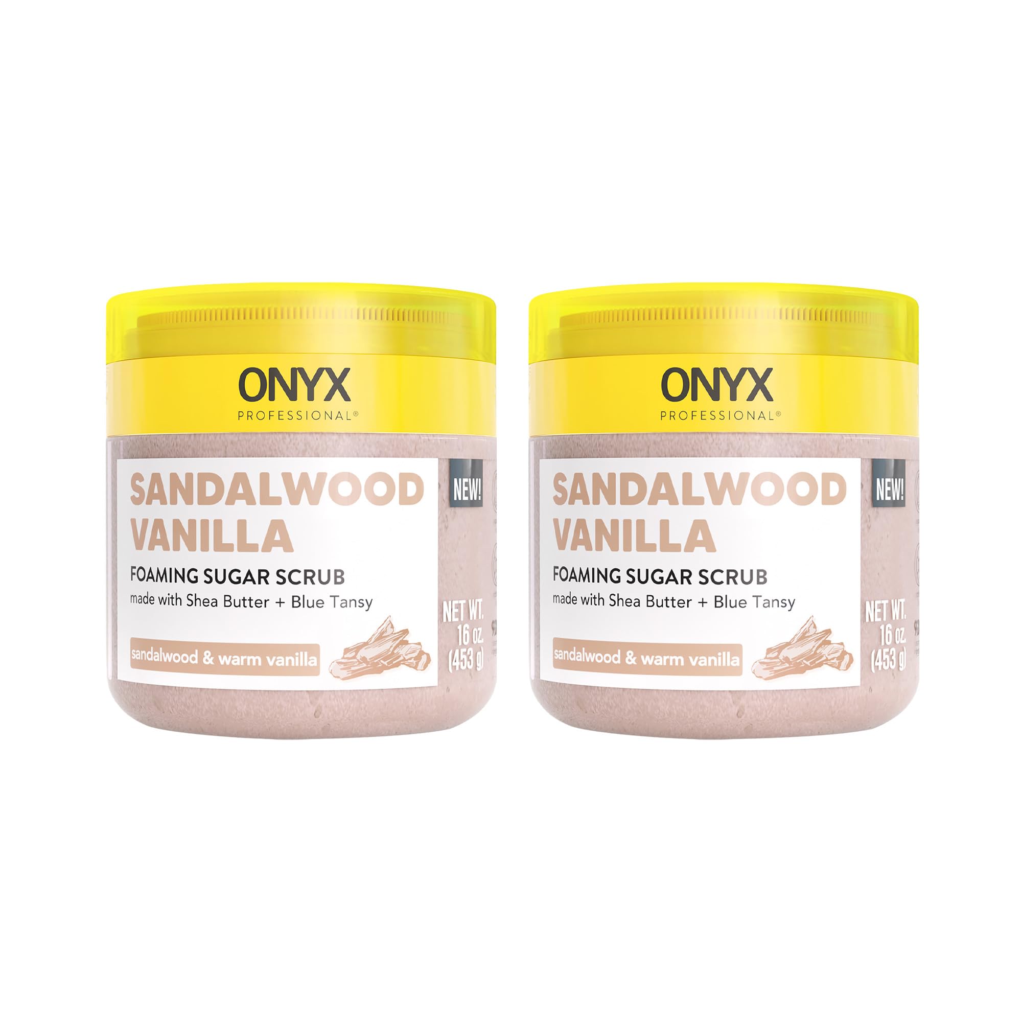 Onyx Professional Foaming Body Scrub With Brush, Sandalwood Vanilla, - Sugar - Onyx Professional Official Product View 2