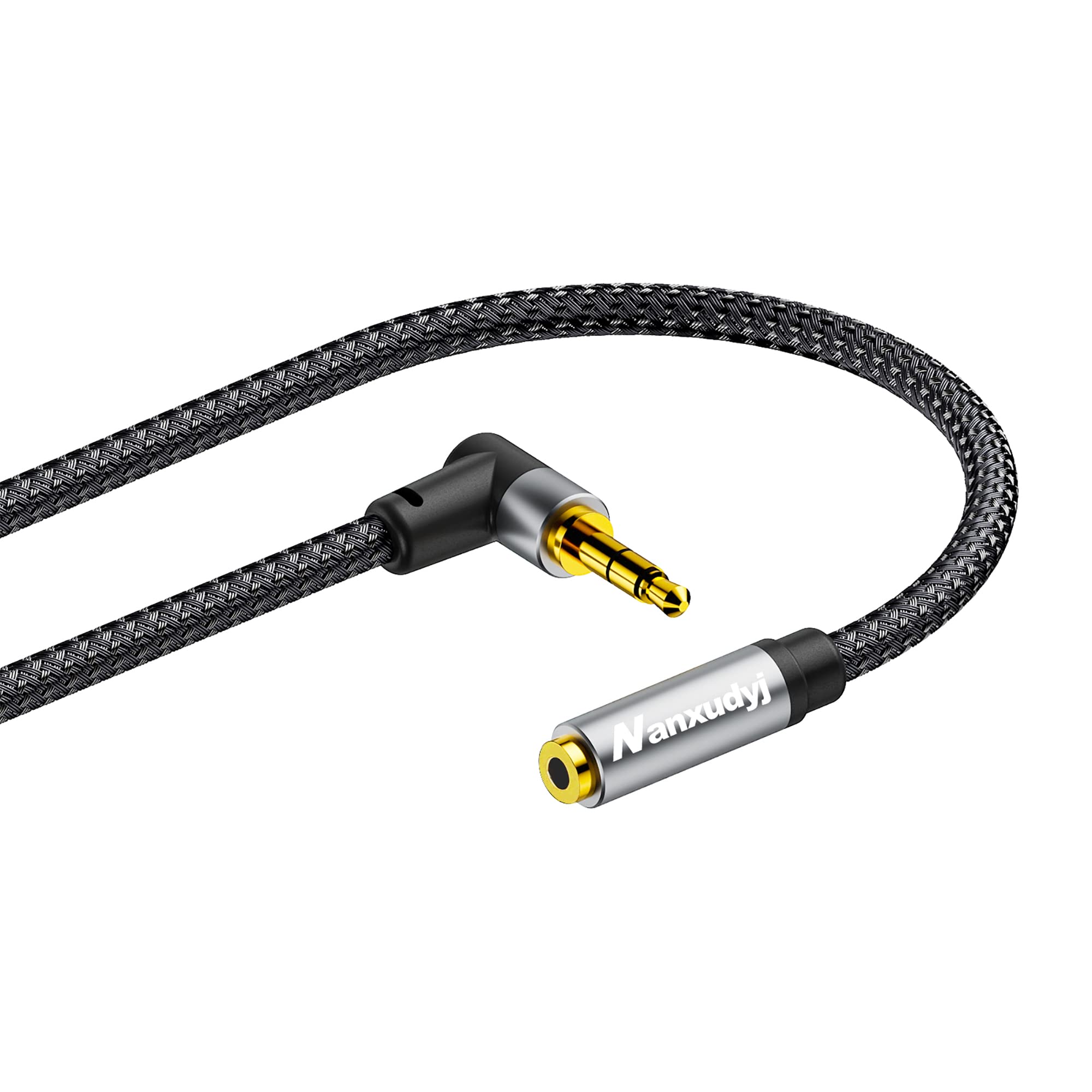 Nanxudyj 3.5mm Headphone Extension Cable Right Angle, 3.5mm Male by Nanxudyj - Angle View 10