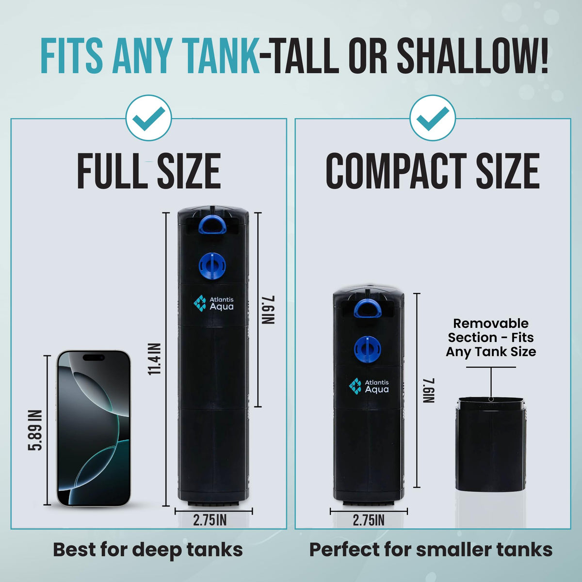 20 Gallon Fish Tank Filter up to 55 Gallons - Atlantis Aqua Official Imagery - 5