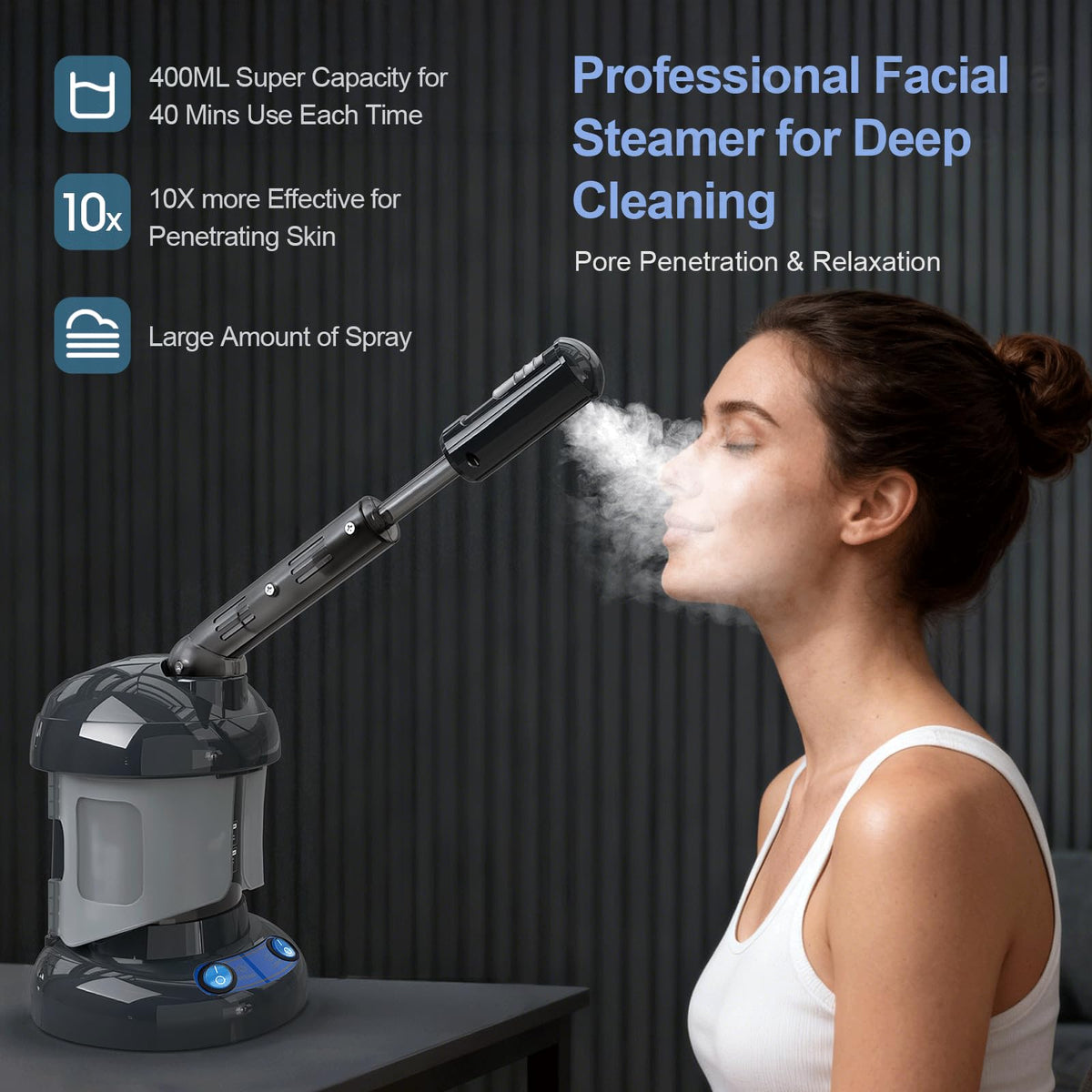 Facial Steamer Nano Ionic Ozone Face Steamer for Home Salon - Kingsteam Official Imagery - 4