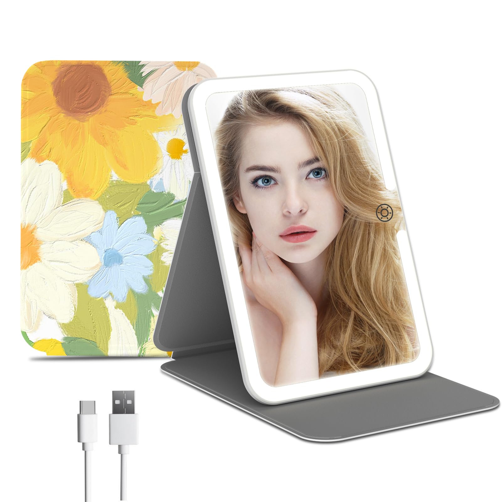 FUNTOUCH Rechargeable Travel Makeup Mirror with 72 Led - FUNTOUCH Official Product Imagery - 8