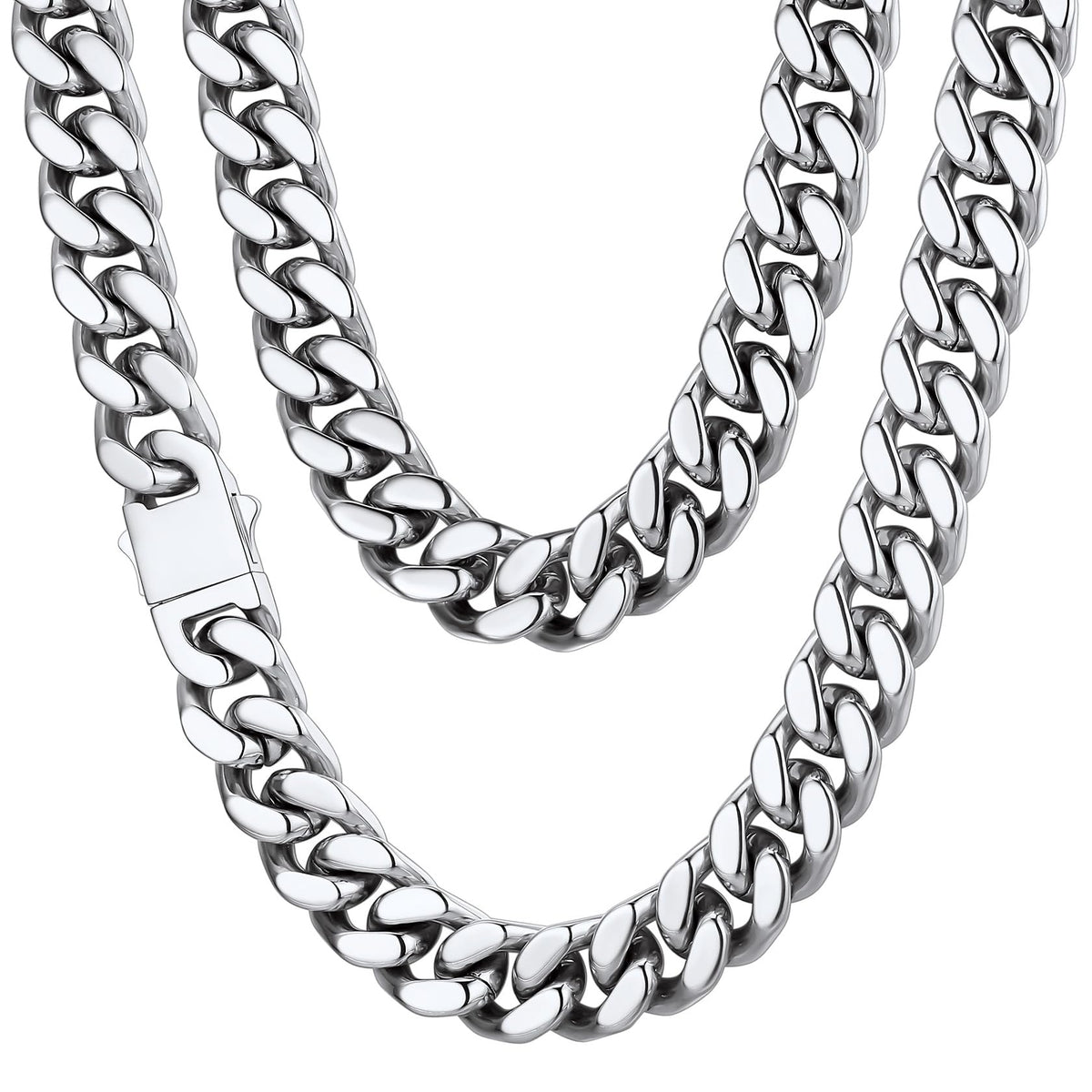 ChainsHouse Cuban Link Chain for Men Stainless Steel - ChainsHouse Official Imagery - 8