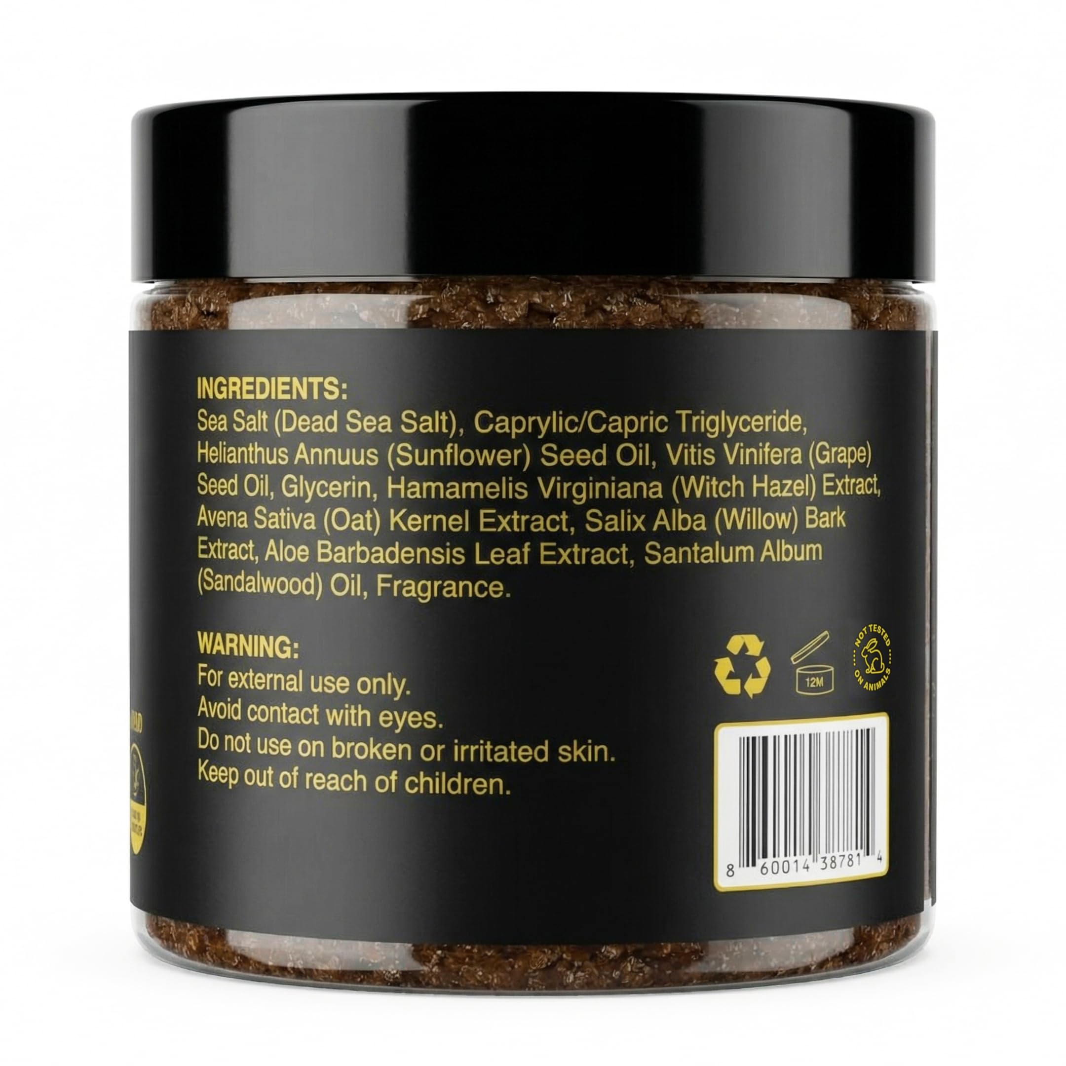 Alicemera Men's Body Scrub With Dead Sea Salt, Sandalwood, Aloe Vera 17 - Alicemera Official Product View 8