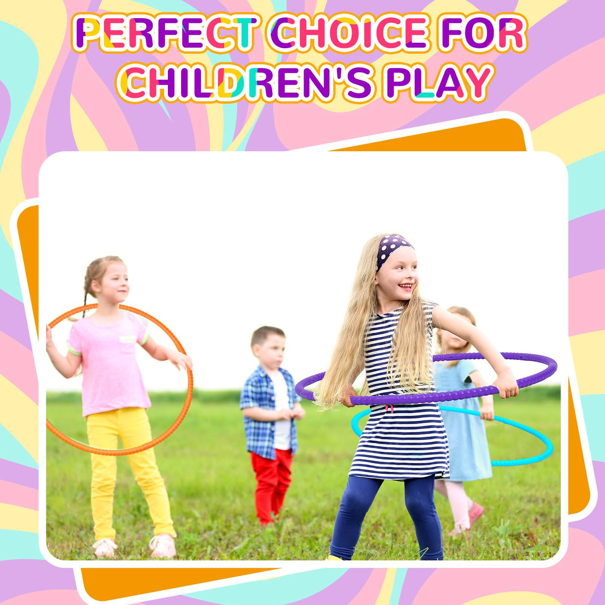 6 Pack Exercise Hoops Detachable Snap 32 Inch Simple Colors - Sratte Official Imagery - 7