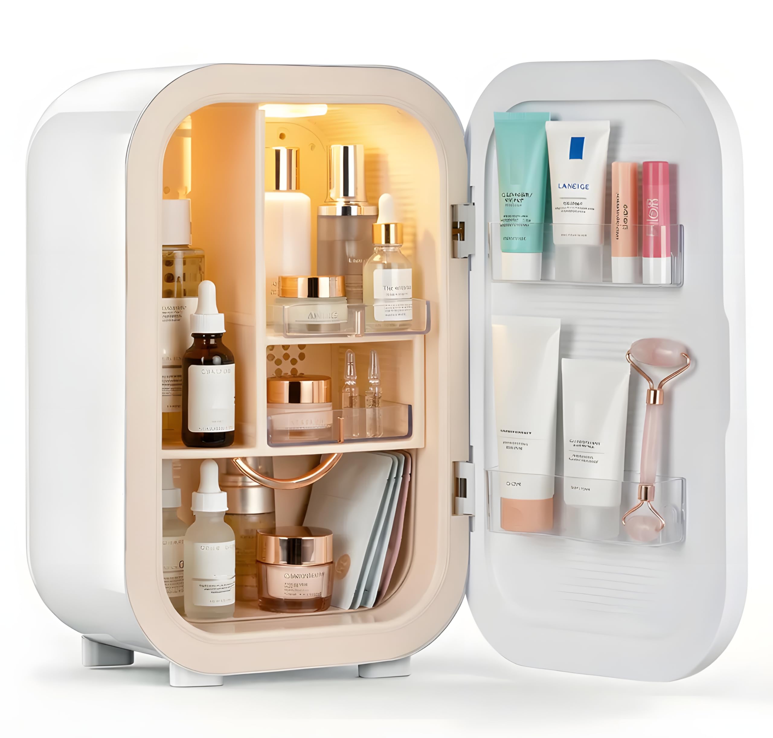 22L Mini Skincare Fridge, Small Personal Makeup Refrigerator - Product Imagery