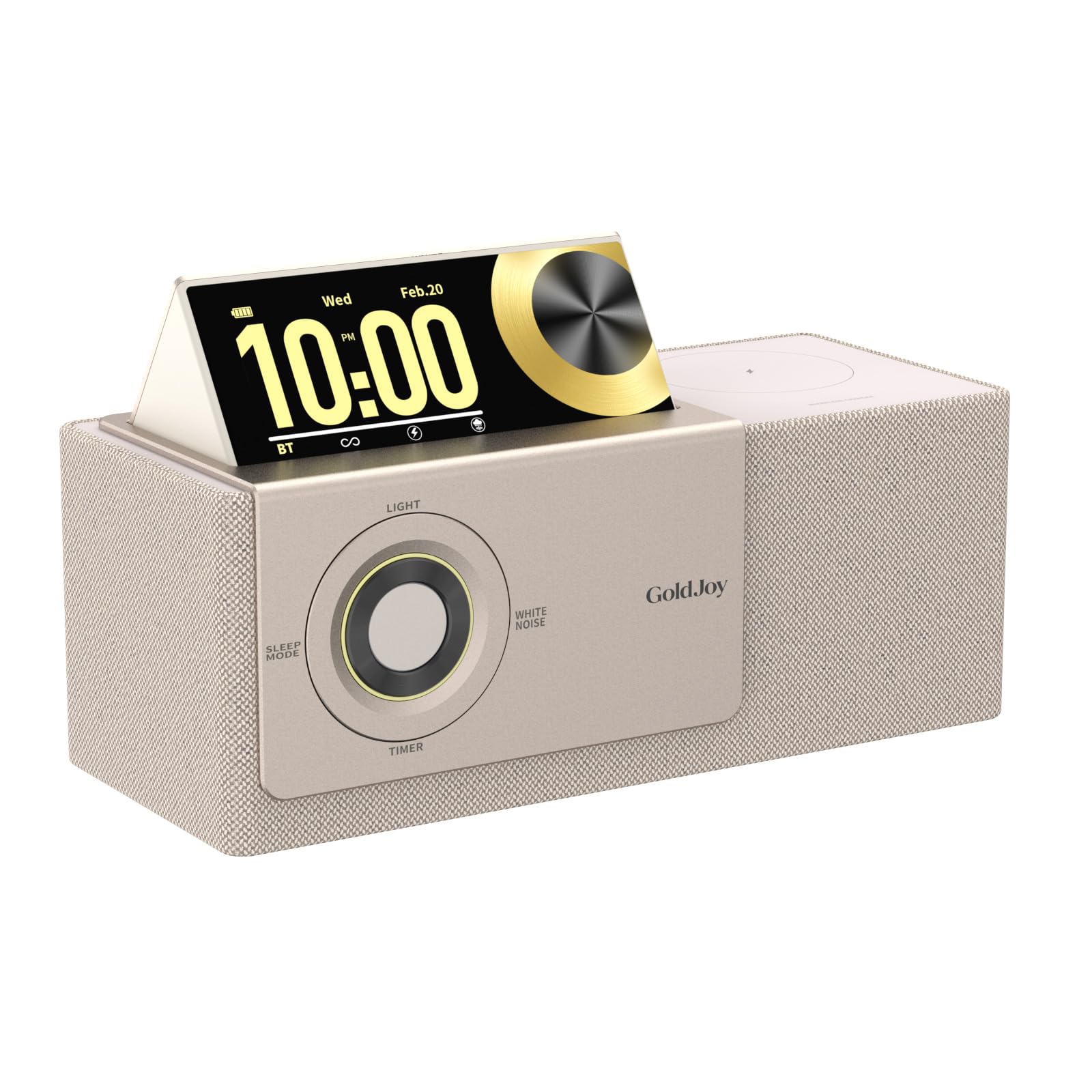 GoldJoy 7 in 1 Bluetooth Speaker Wireless Charging Station for Ho by Goldjoy - Angle View 10