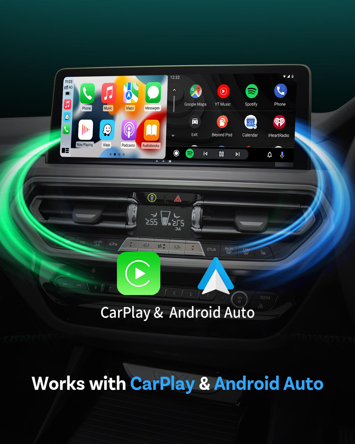 OTTOCAST Mini 2 in 1 Wireless CarPlay Android Auto Adapter - OTTOCAST Official Imagery - 3