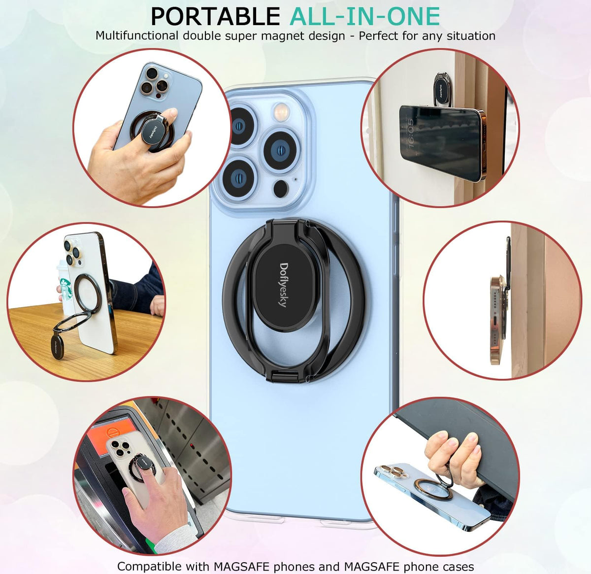 Doflyesky Magnetic Phone Ring Holder with Magsafe Double - Doflyesky Official Imagery - 8