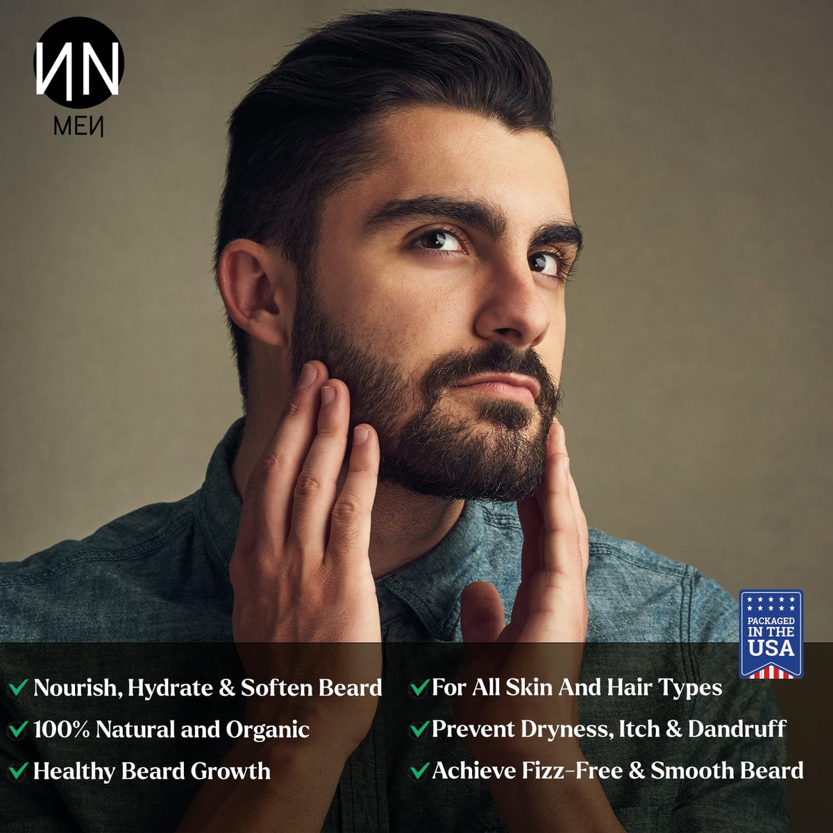 Beard Care Gift Set Organic Jojoba Beard Conditioner with - Natnique Official Imagery - 8