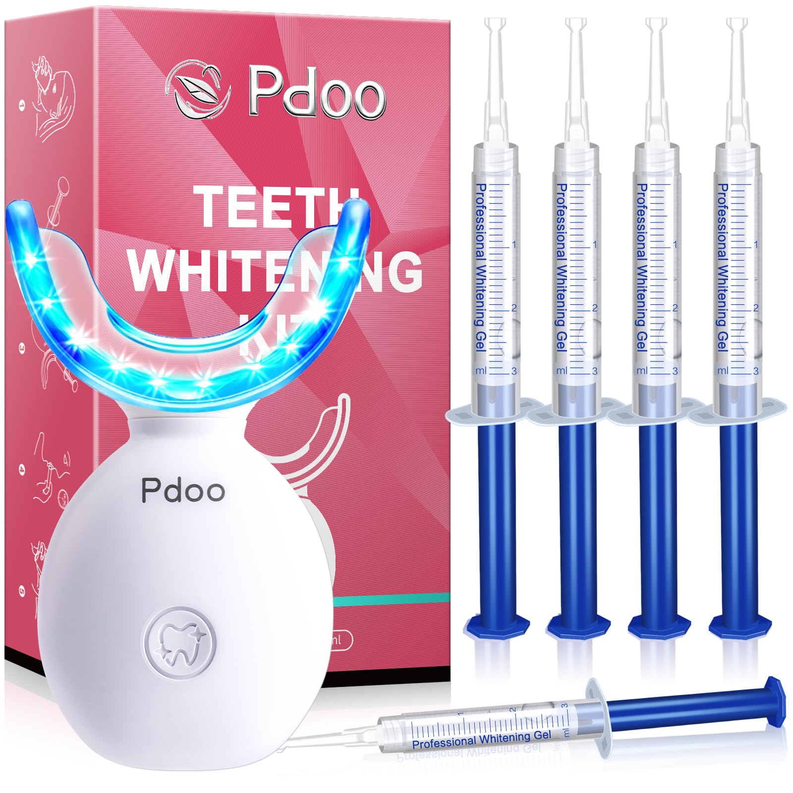 Teeth Whitening Kit with LED Light Tray for Sensitive Teeth, 5 - Product Imagery