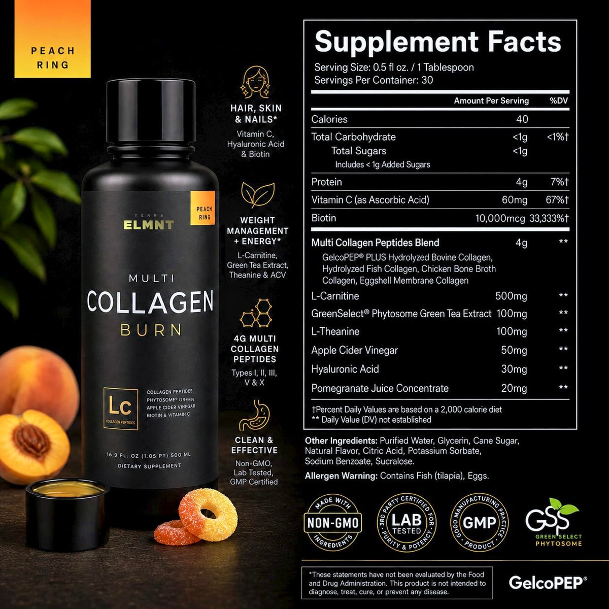 Premium Liquid Collagen for Women Weight Loss Beauty w - TERRA ELMNT Official Imagery - 3