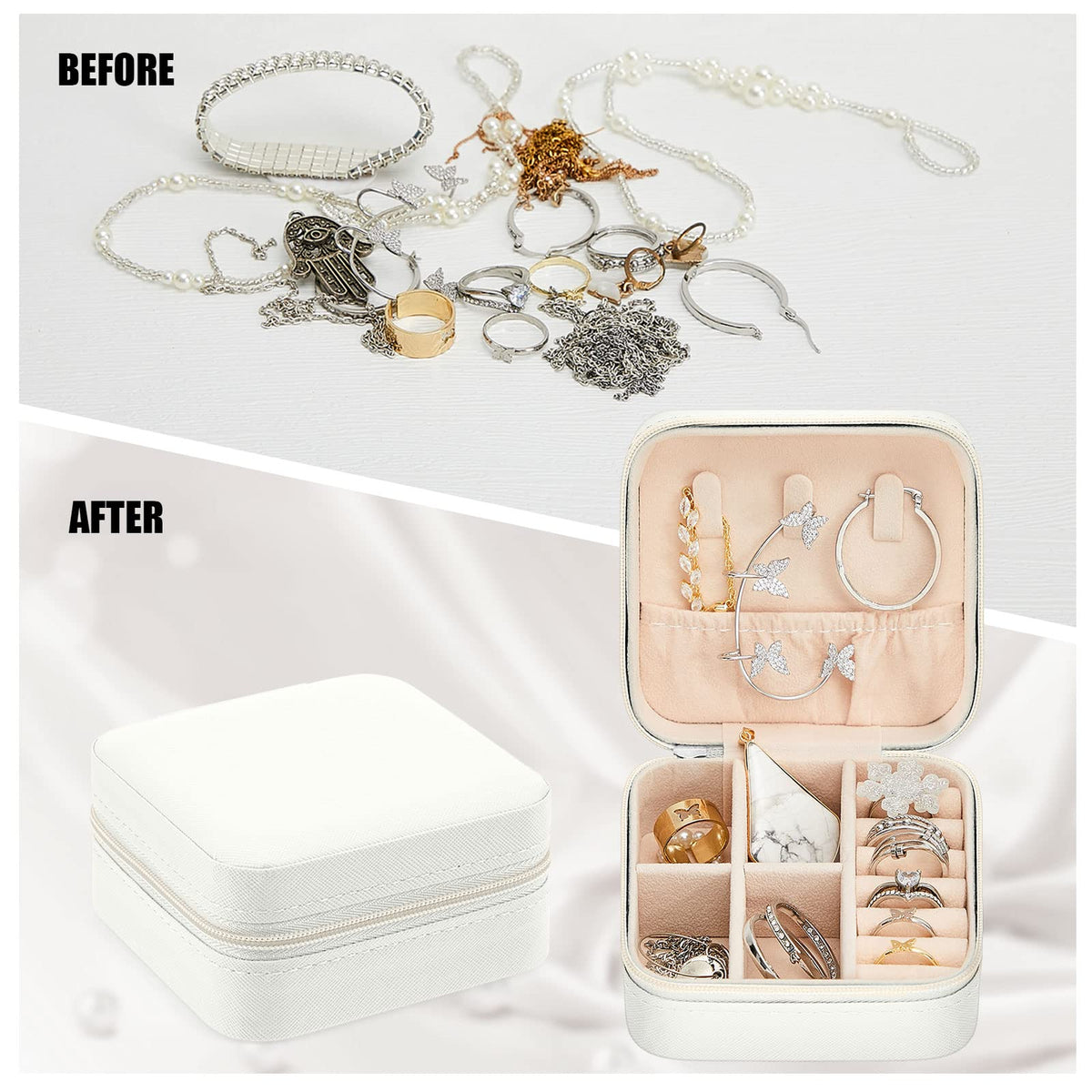 6 12 50 Pcs Travel Jewelry Case Bulk - Taiyin Official Imagery - 5