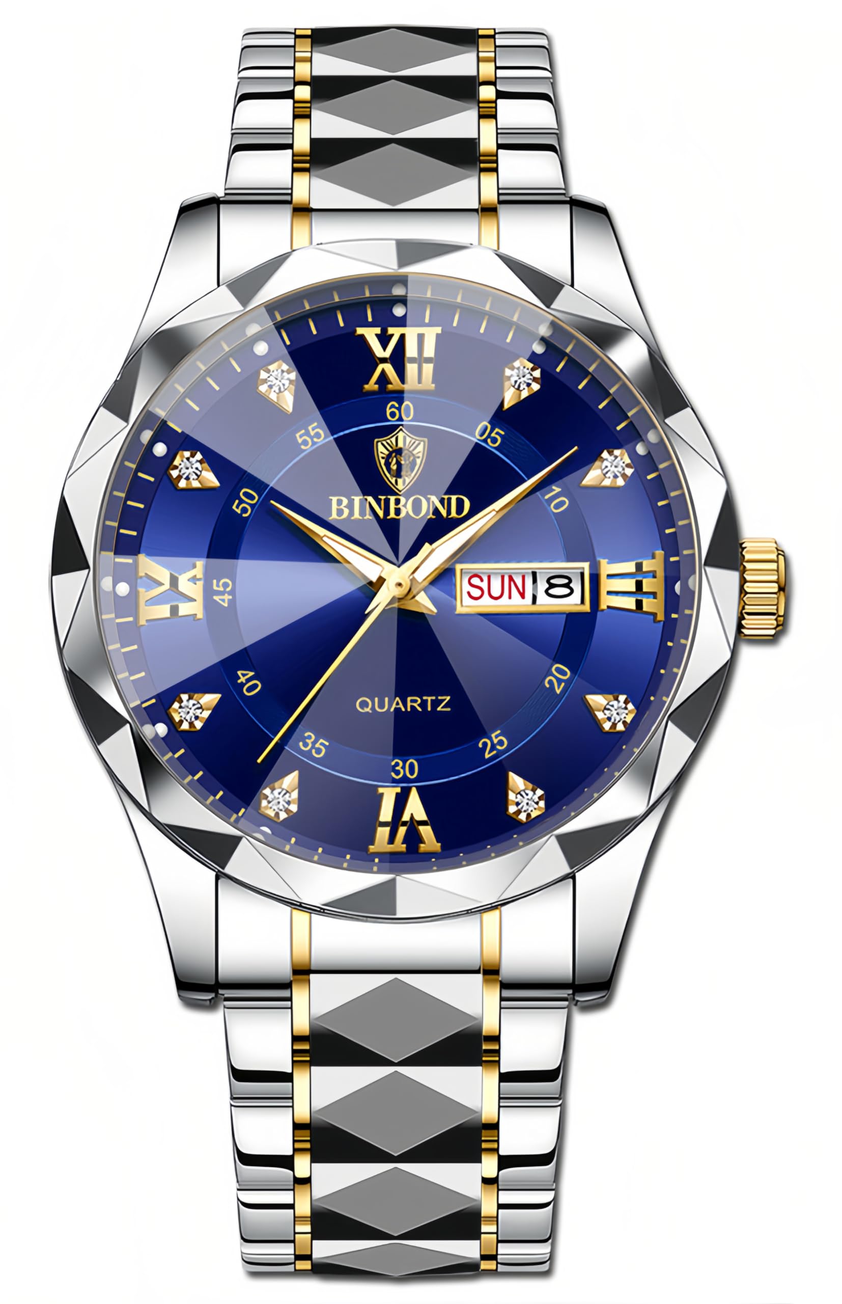 Gosasa Luxury Men's and Women's Business Diamond Stainless Steel - Product Imagery