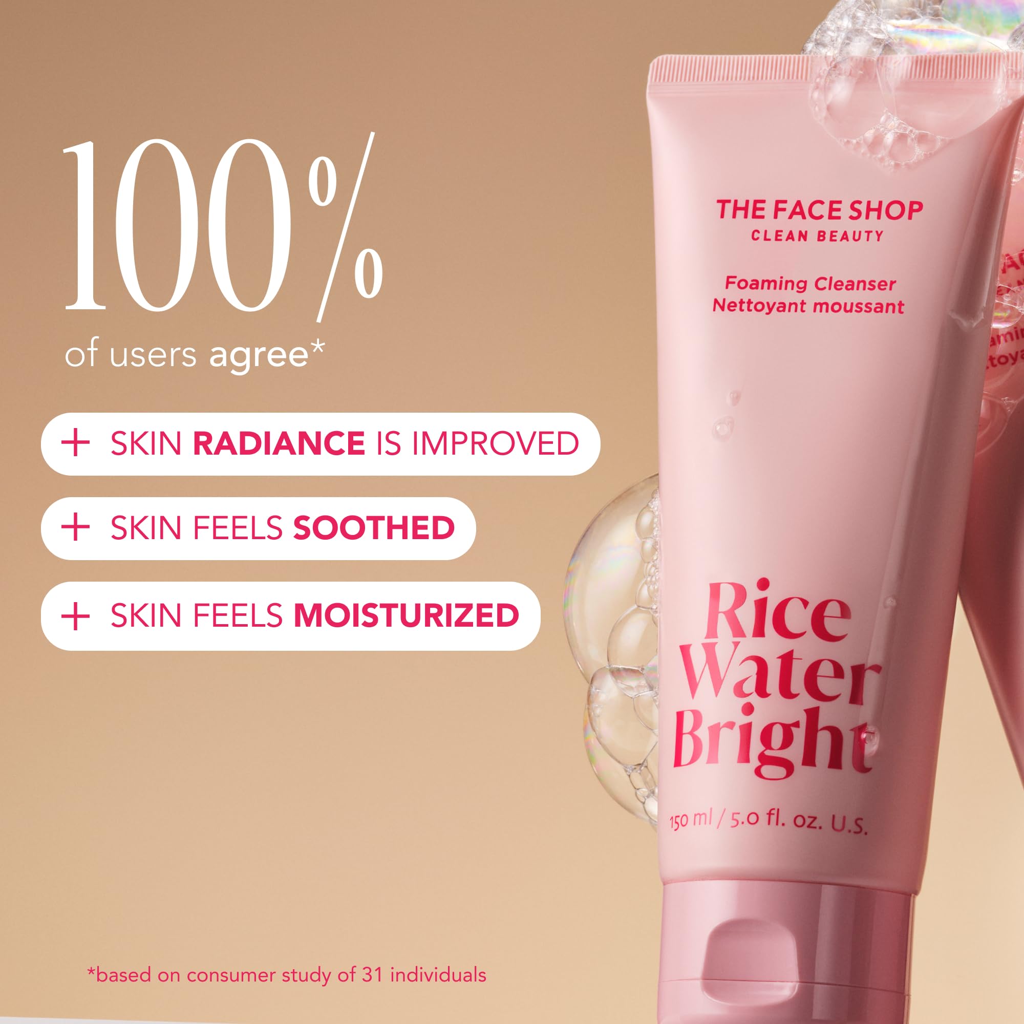 The Face Shop Rice Water Bright Travel Kit, Korean Skin Care Set - The Face Shop