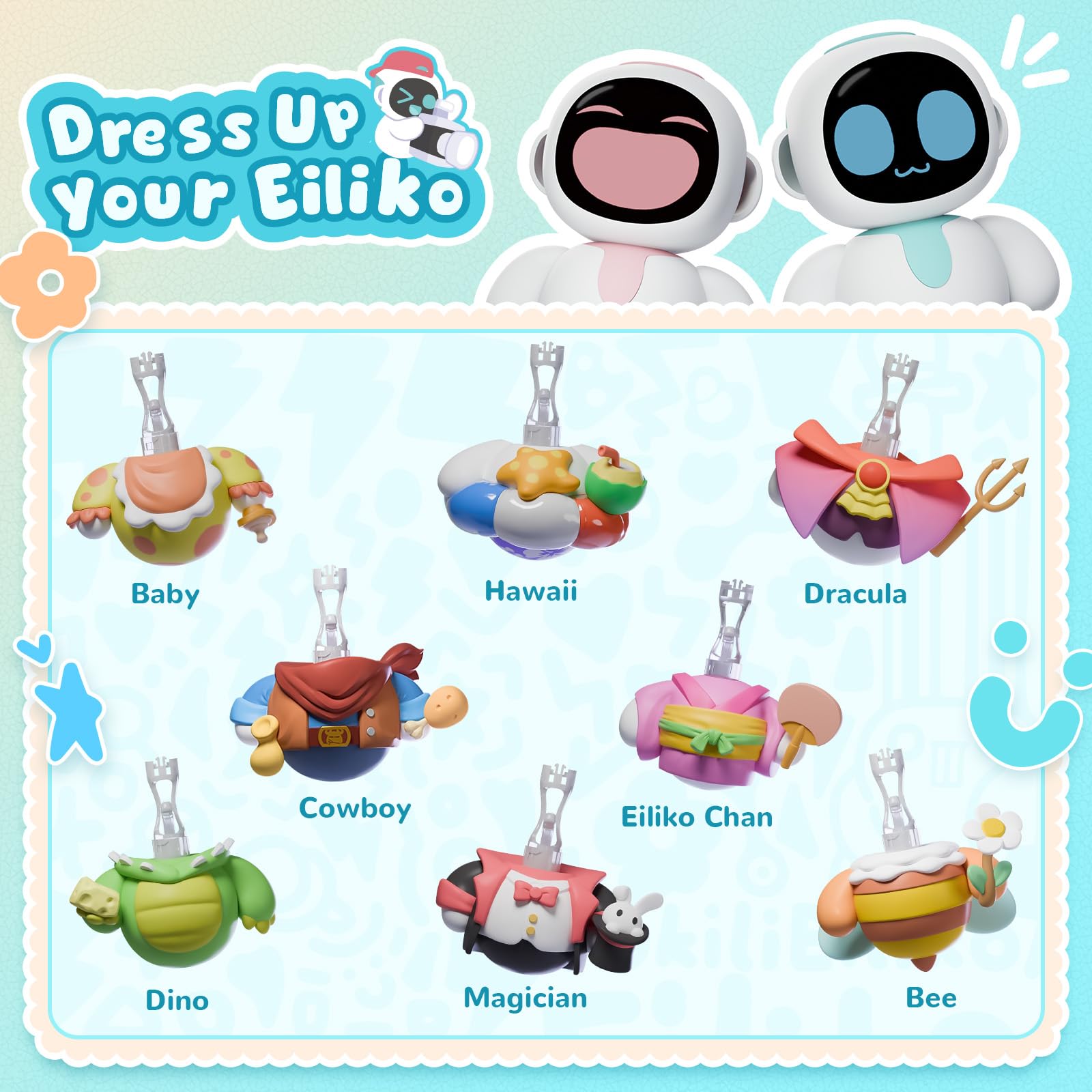 ENERGIZE LAB Eiliko Aquamarine - Your Tiny AI Charm Robot that Ma - ENERGIZE LAB Official Product View 5