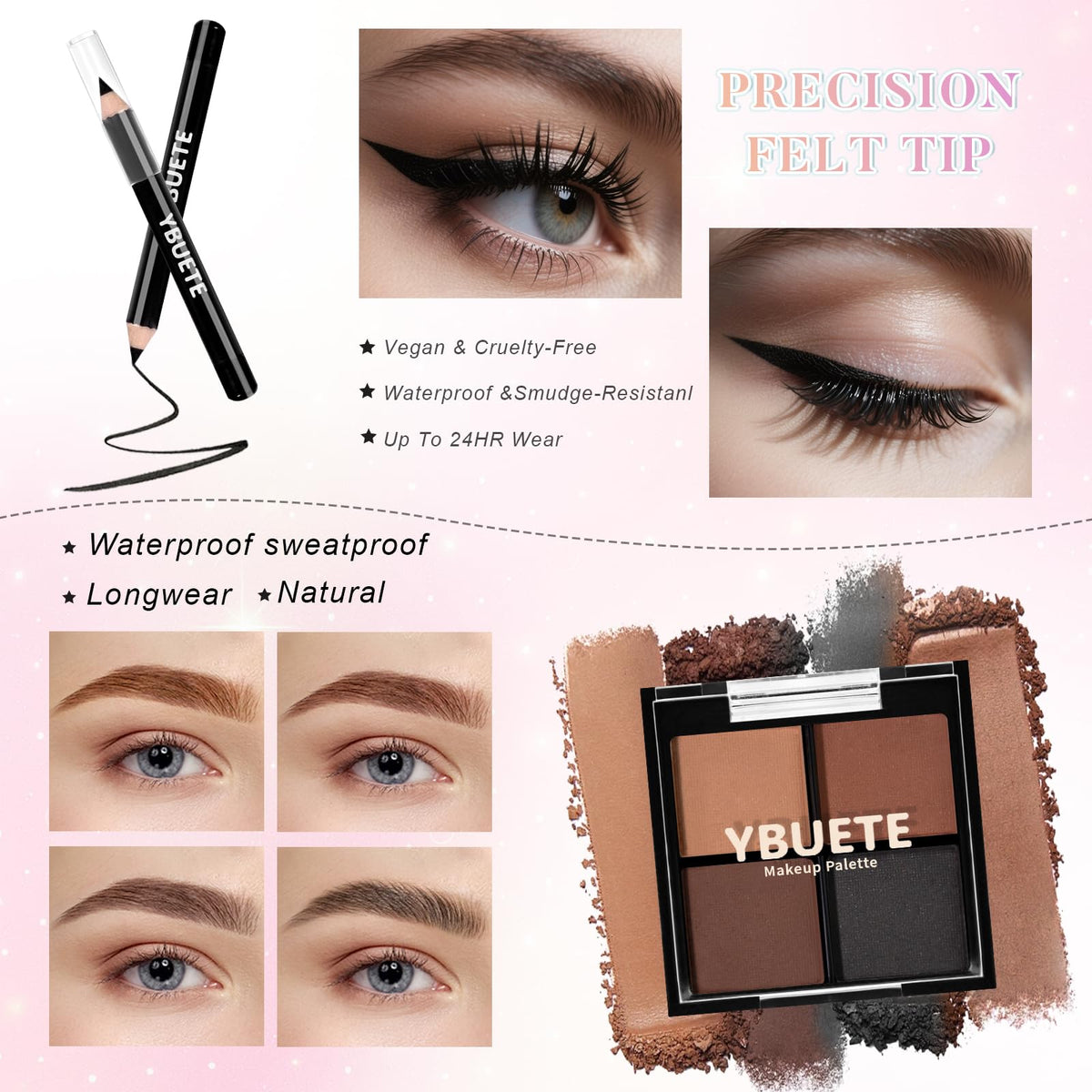 YBUETE Beginner Makeup Set for Teen Girl Women Makeup - YBUETE Official Imagery - 7