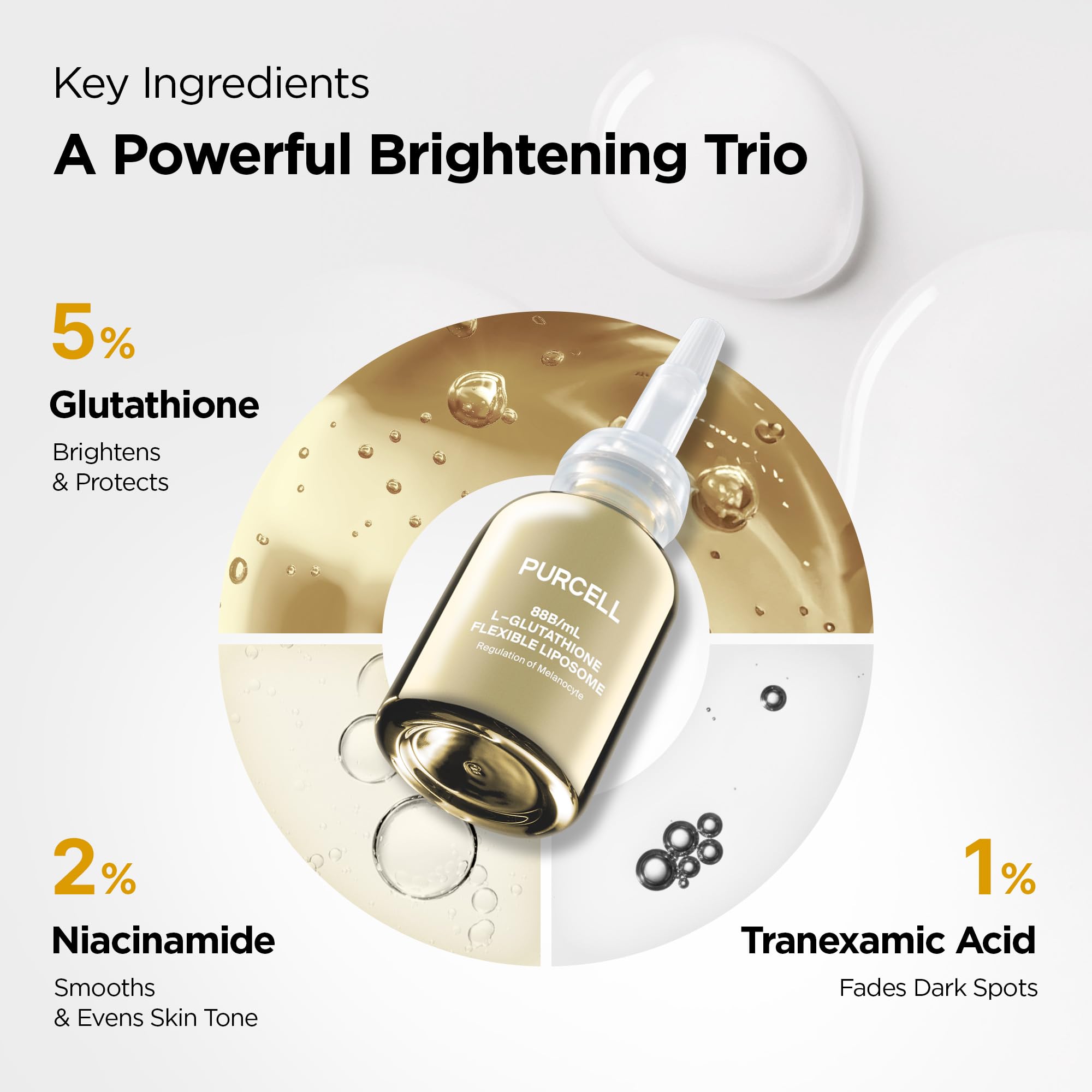 PURCELL 5 L Glutathione Face Serum with TXA 1 01 fl oz 30 ml - PURCELL Official Product Imagery - 4