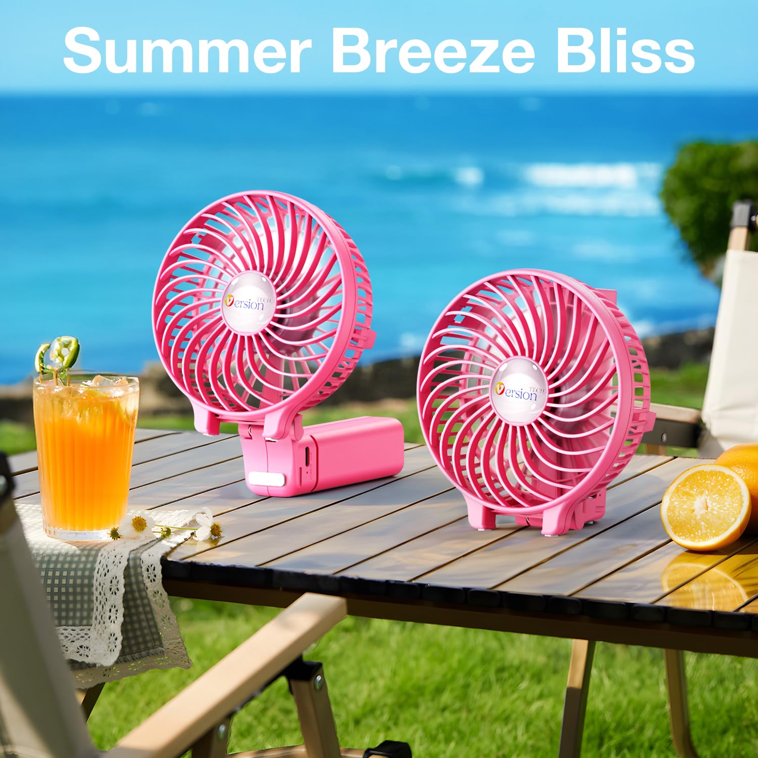 VersionTECH. Portable Handheld Fan, Powerful+Durable+4000mAh+180° - VersionTECH. Official Product View 2