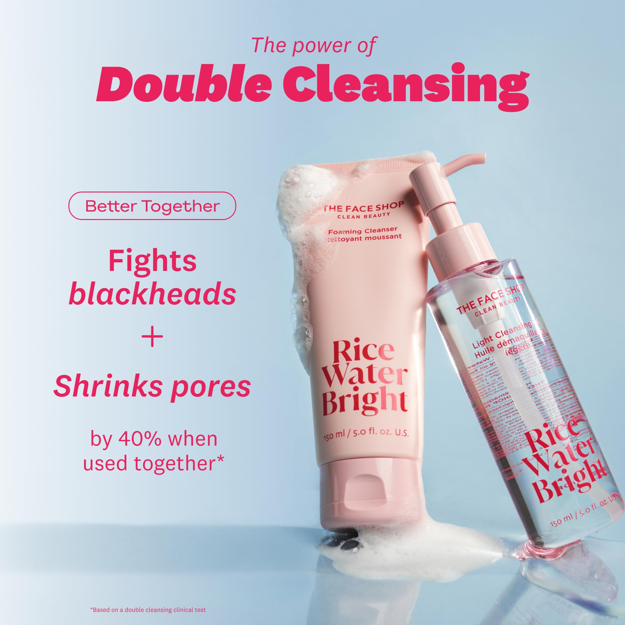 THE FACE SHOP Rice Water Bright Double Cleansing Duo Set - The Face Shop Official Imagery - 5