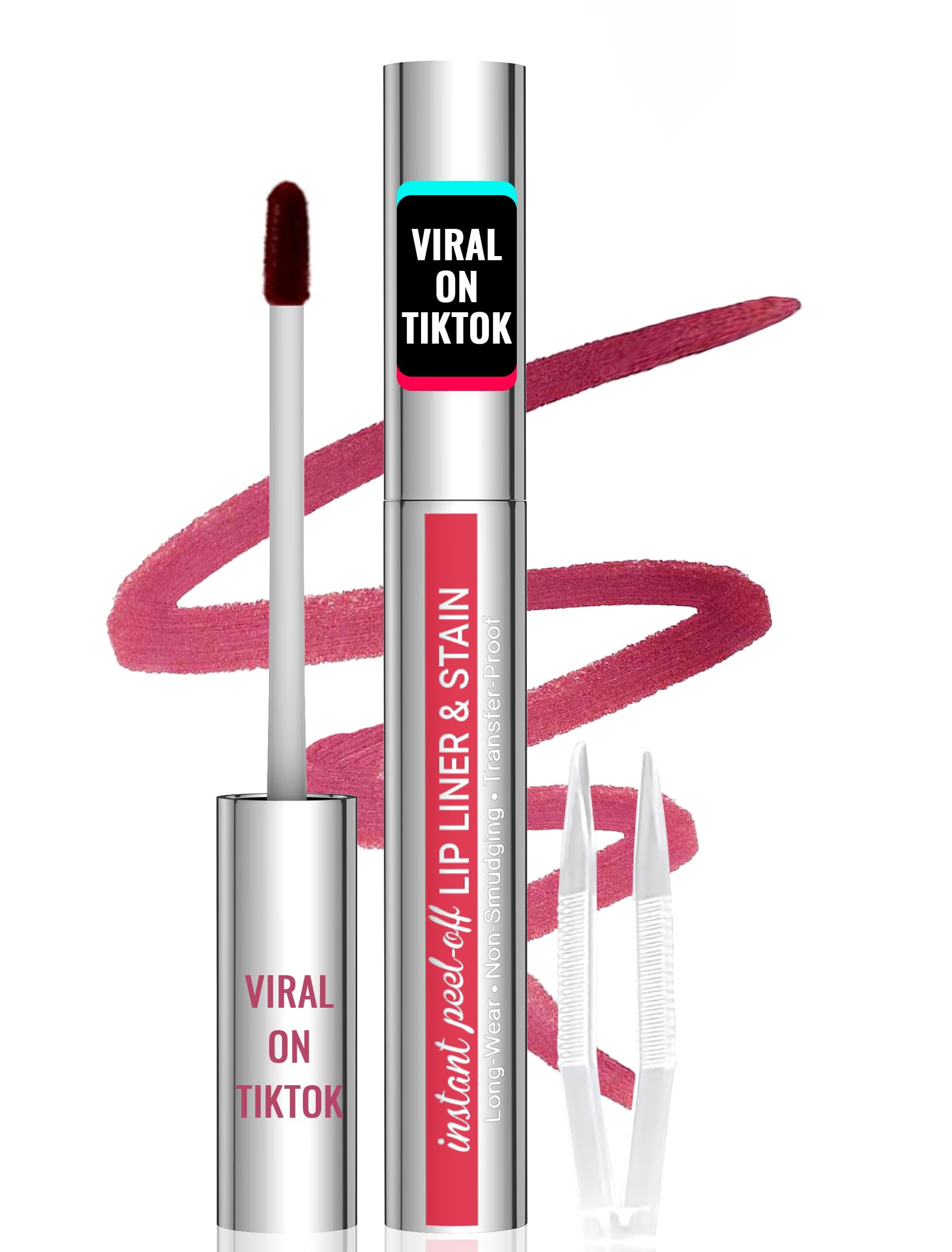 iMethod Lip Liner Stain Peel Off with Tweezer, Mauve - View 2