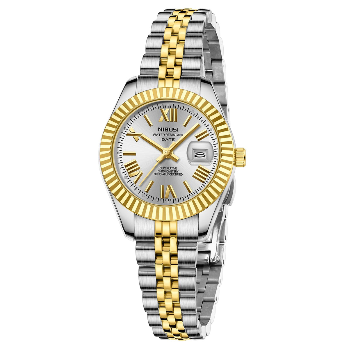 NIBOSI Women s Analog Quartz Watch Gold Silver Stainless - NIBOSI Official Imagery - 1