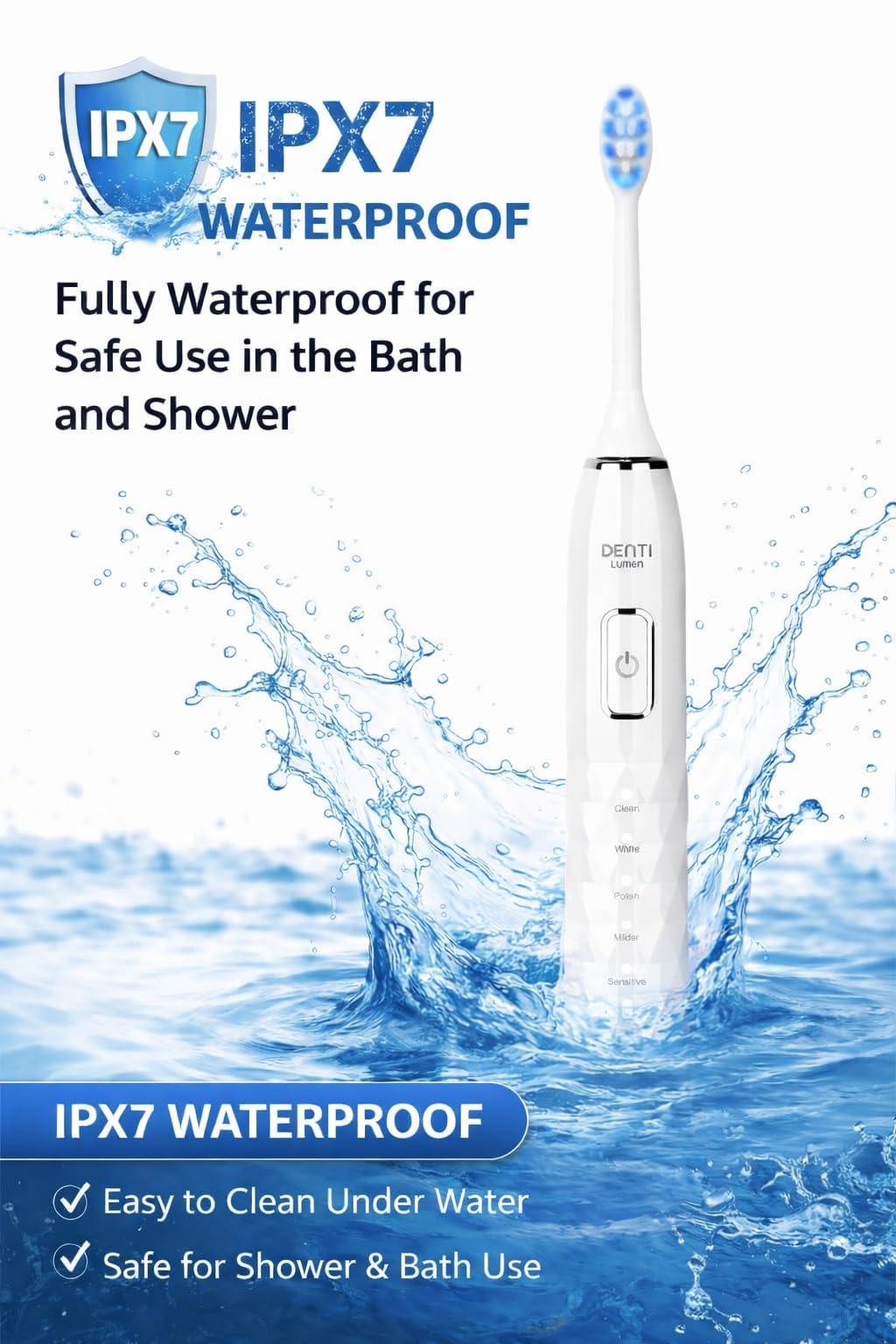 Sonic Electric Toothbrush for Adults 38 000 VPM 5 Brushing - Denti lumen Official Imagery - 4