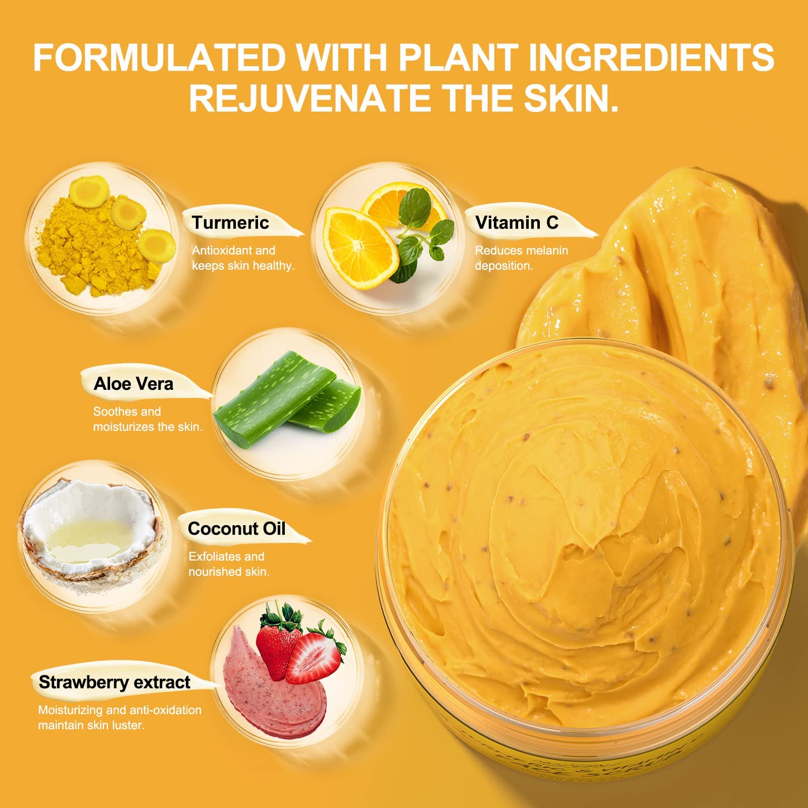 POP MODERN.C Vitamin C and Turmeric Face Scrub Cream Organics Microdermabrasion - POP MODERN.C Official Product View 3