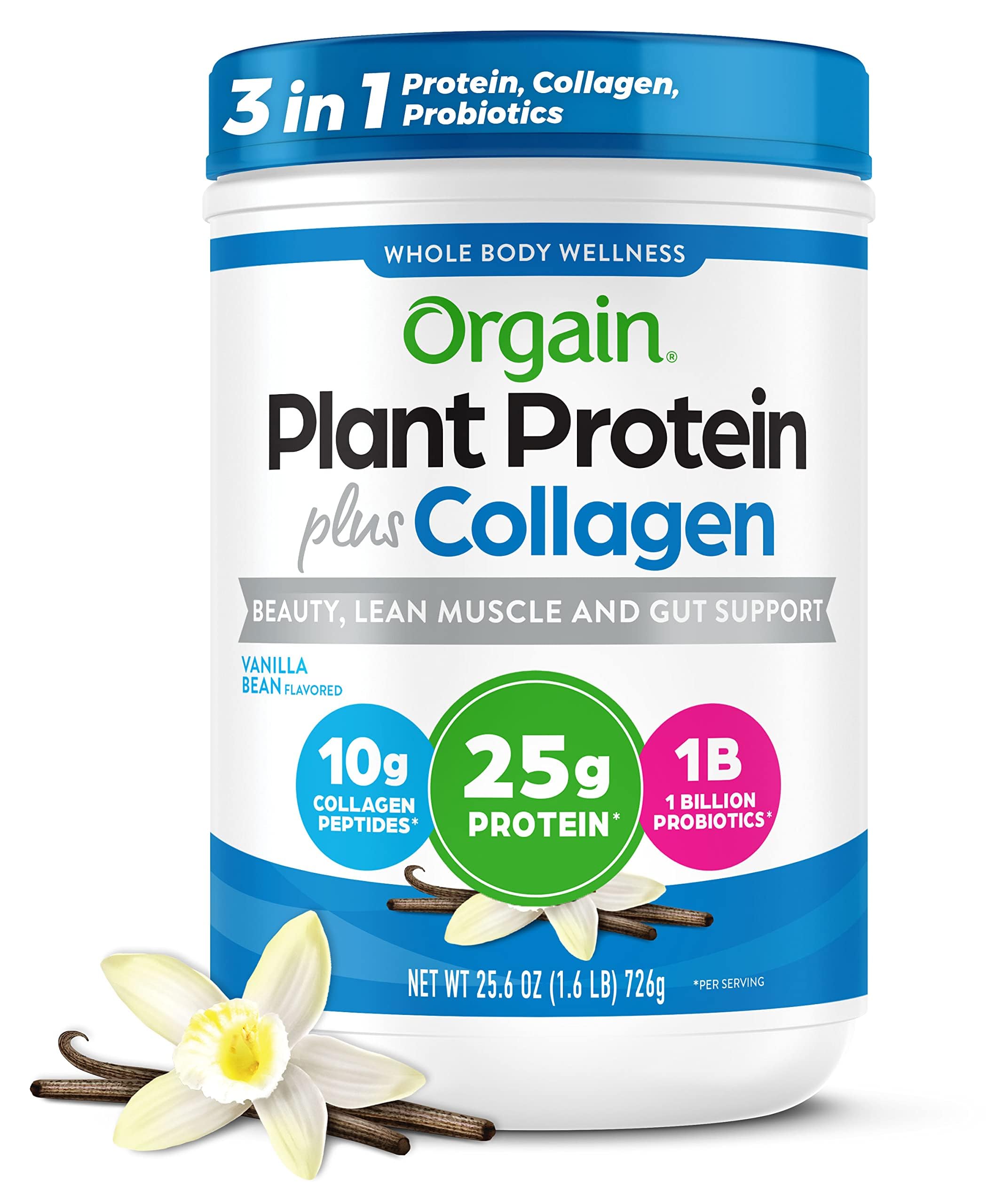 Orgain Organic 25g Protein 10g Collagen Powder Vanilla Bean - Orgain Official Imagery - 2
