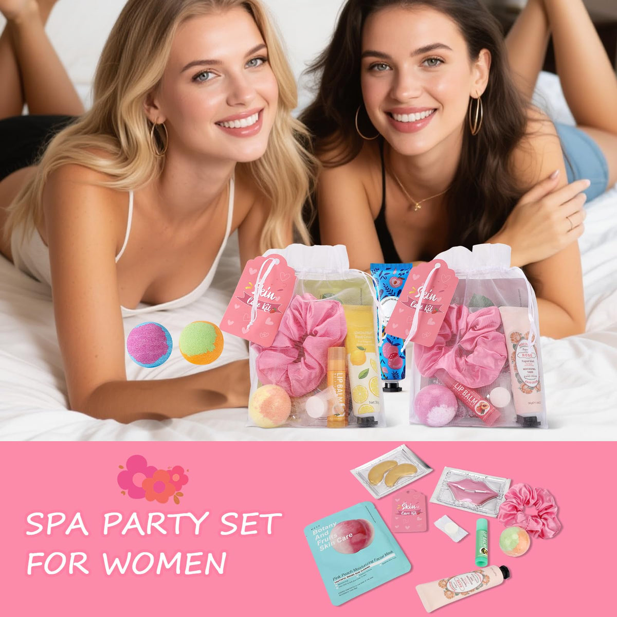 60PCS Spa Party Supplies for Girls Include Facial Masks Lip - Jutqut Official Imagery - 5