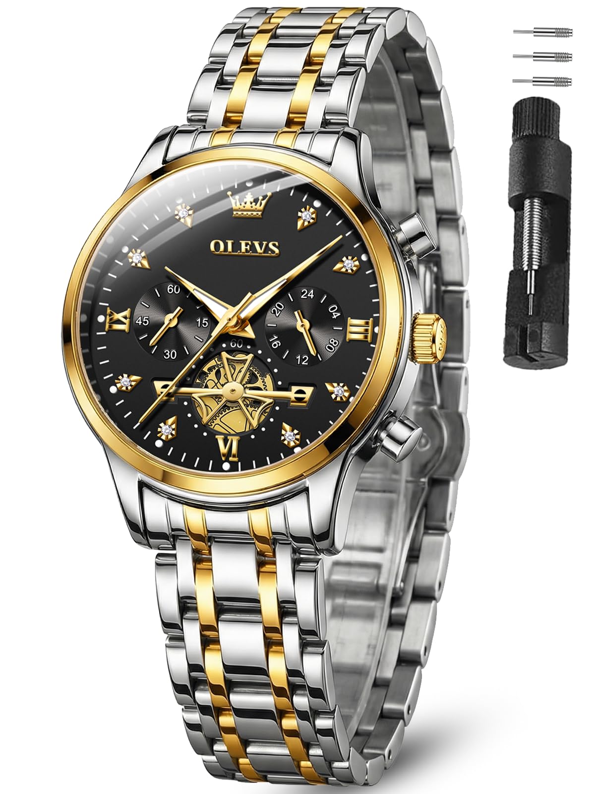 OLEVS Watches for Women Waterproof Luxury Stainless Steel - OLEVS Official Imagery - 1