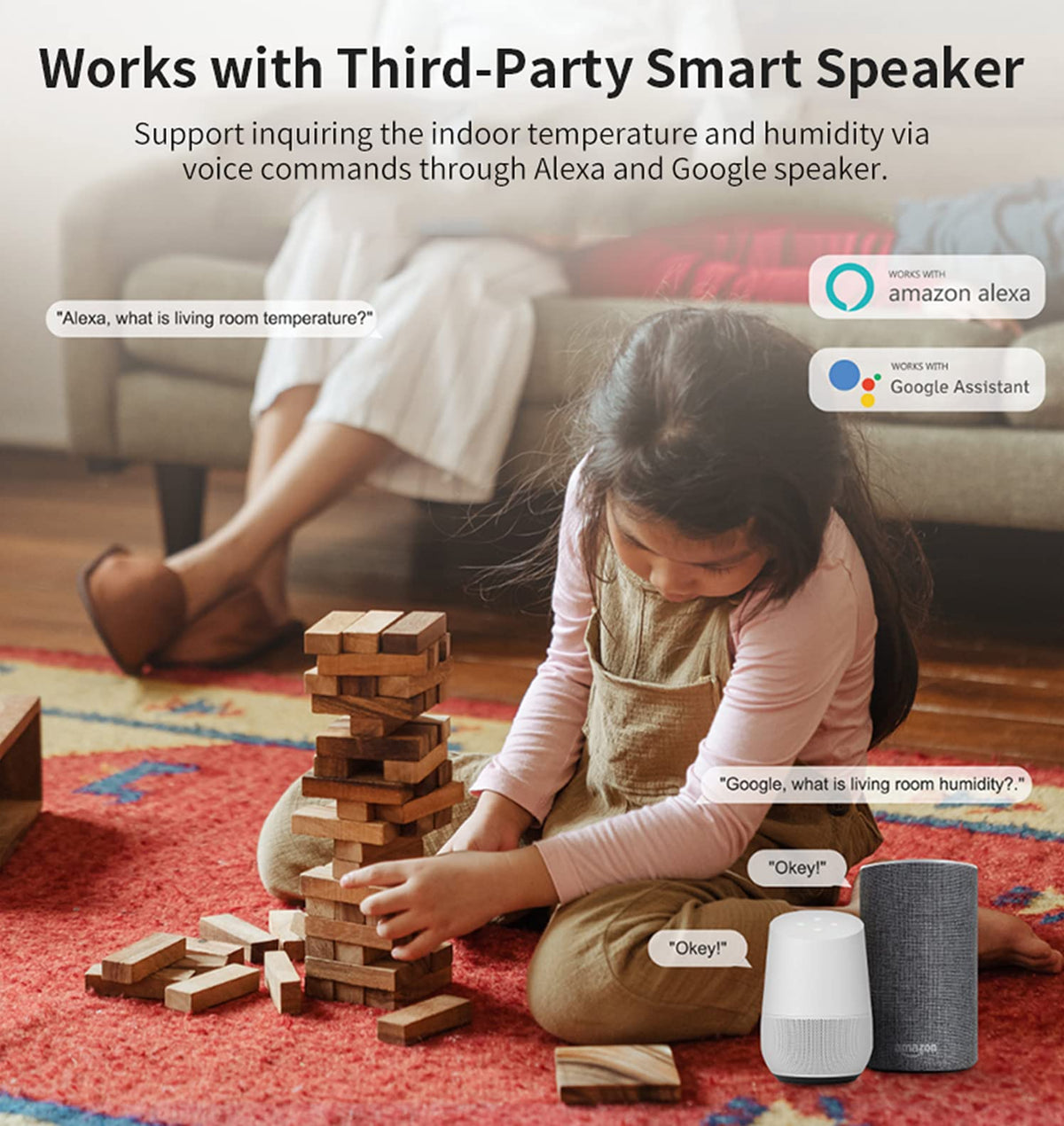 4 Pack WiFi Temperature Humidity Sensor Wireless Temperature - SENCKIT Official Imagery - 4