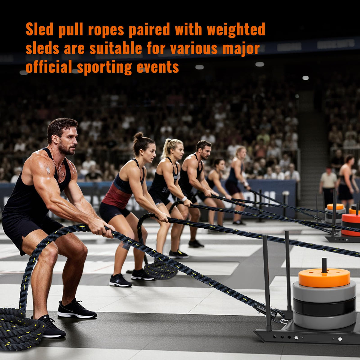 40FT Weight Sled Rope Workout Sled Pulling Ropes Sled Push - SOHIDAS Official Imagery - 3