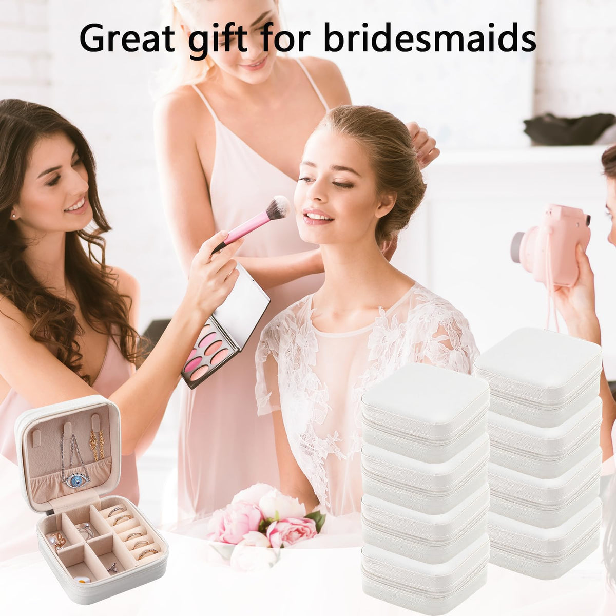 12 Pcs Mini Travel Jewelry Case Bridesmaid Proposal Gift - QUYLIXX Official Imagery - 7