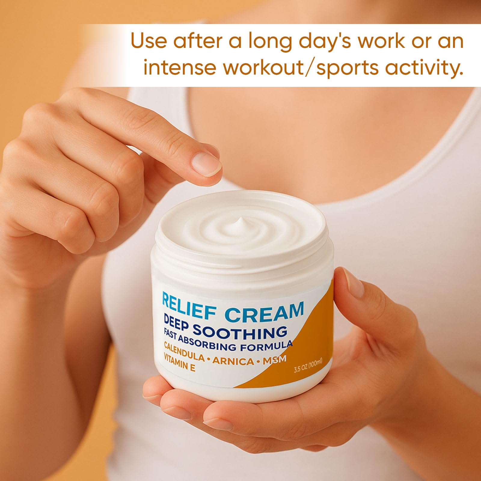 WOVOEO Carpal Tunnel Relief Cream – Arnica, Emu Oil & Turmeric, 3.5 oz