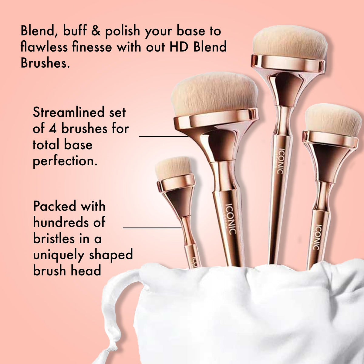 ICONIC LONDON HD Blend Brush Set - Premium Selection Official Imagery - 4