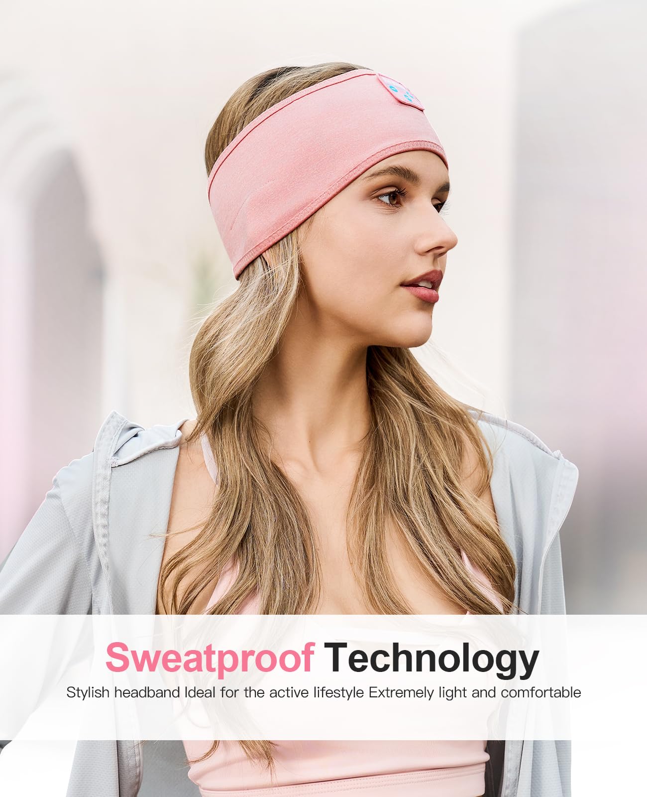 Perytong Sleep Headphones - Headband Headphones - Bluetooth Headband f - View 2