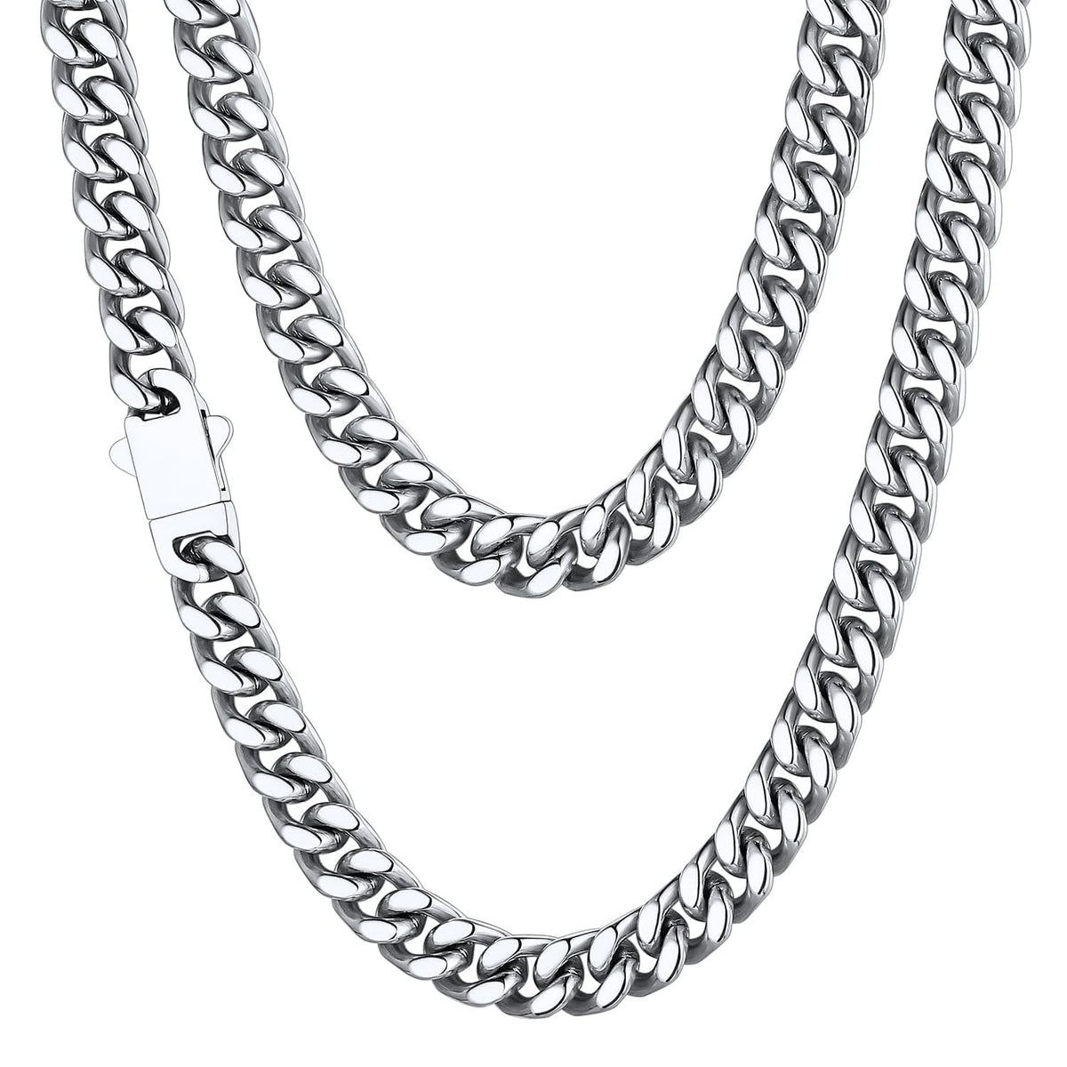 ChainsHouse Cuban Link Chain for Men Stainless Steel - ChainsHouse Official Imagery - 6