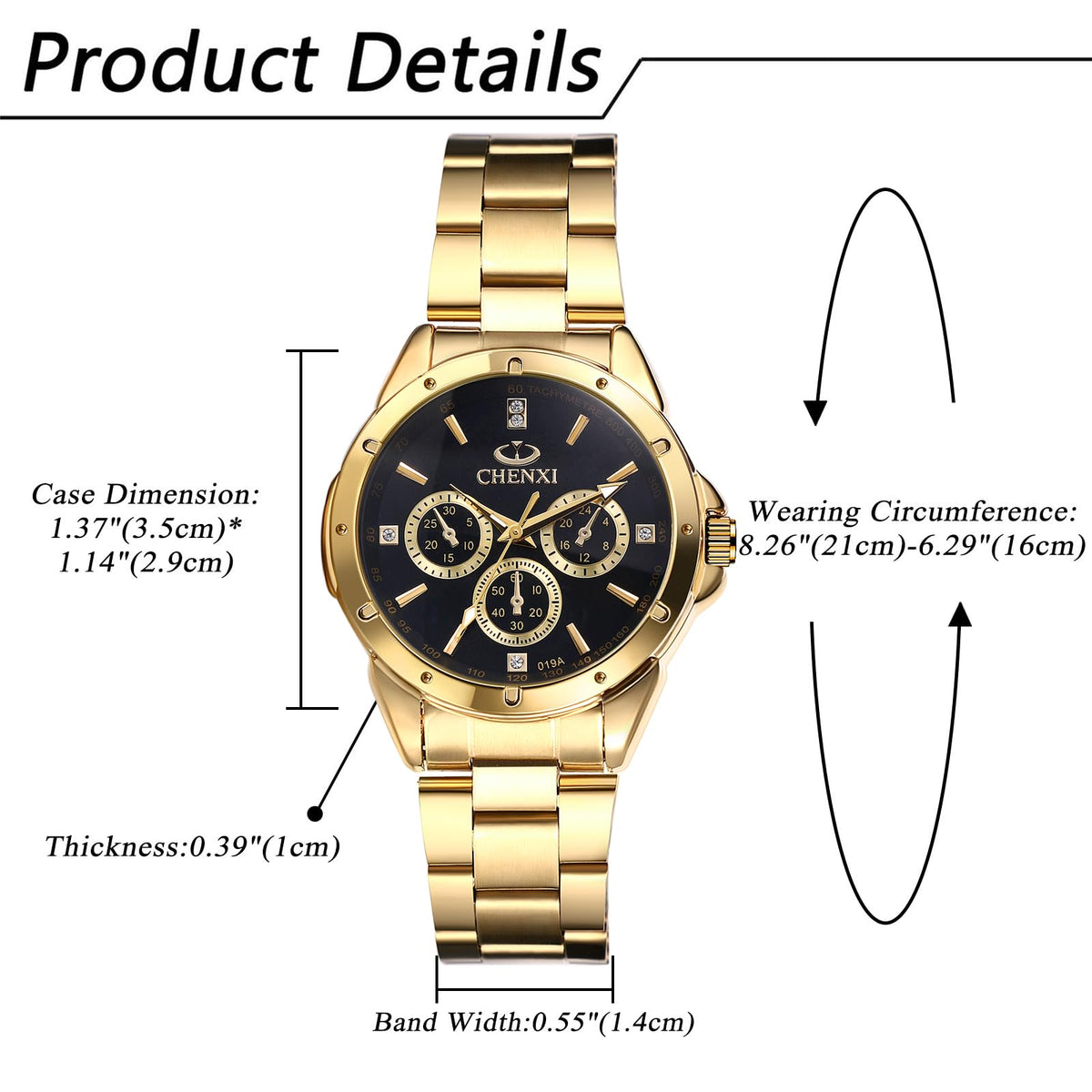 JewelryWe Quartz Rhinestone Waterproof Watch Women s - JewelryWe Official Imagery - 3