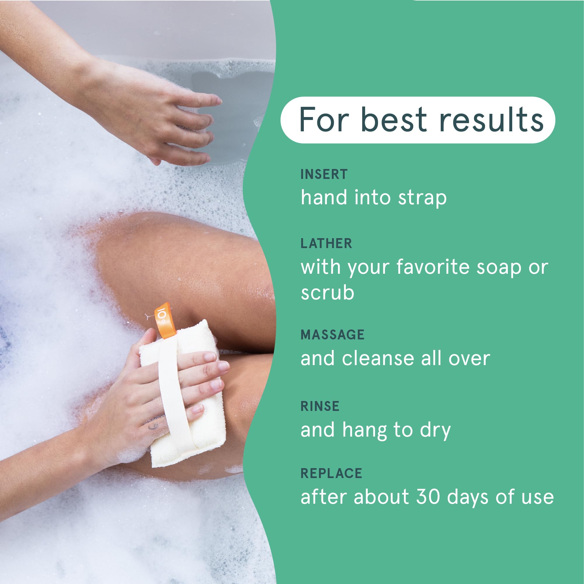 Cleanlogic Organic Cotton Small Exfoliating Body Scrubber – Deep Cleansing - Cleanlogic Official Product View 4