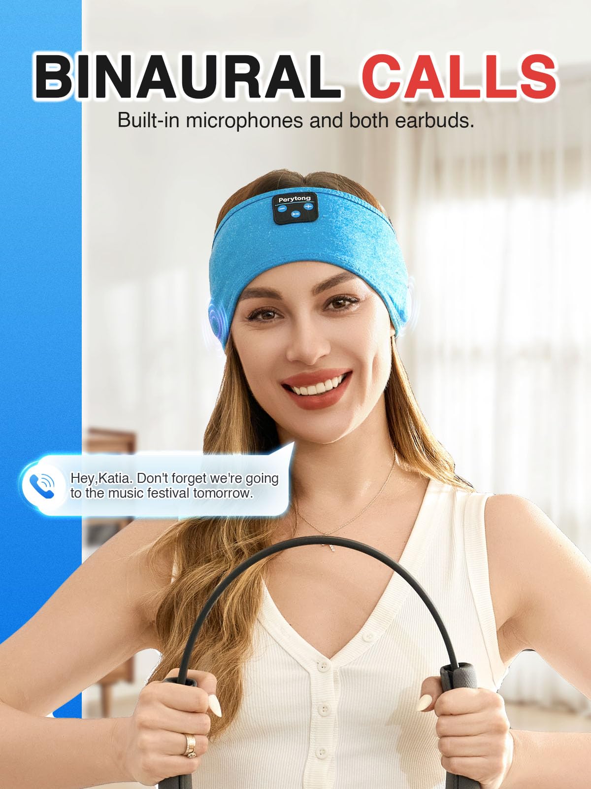 Perytong Sleep Headphones Wireless, Bluetooth Sports Headband Headphones with Ul - Perytong Official Product View 3