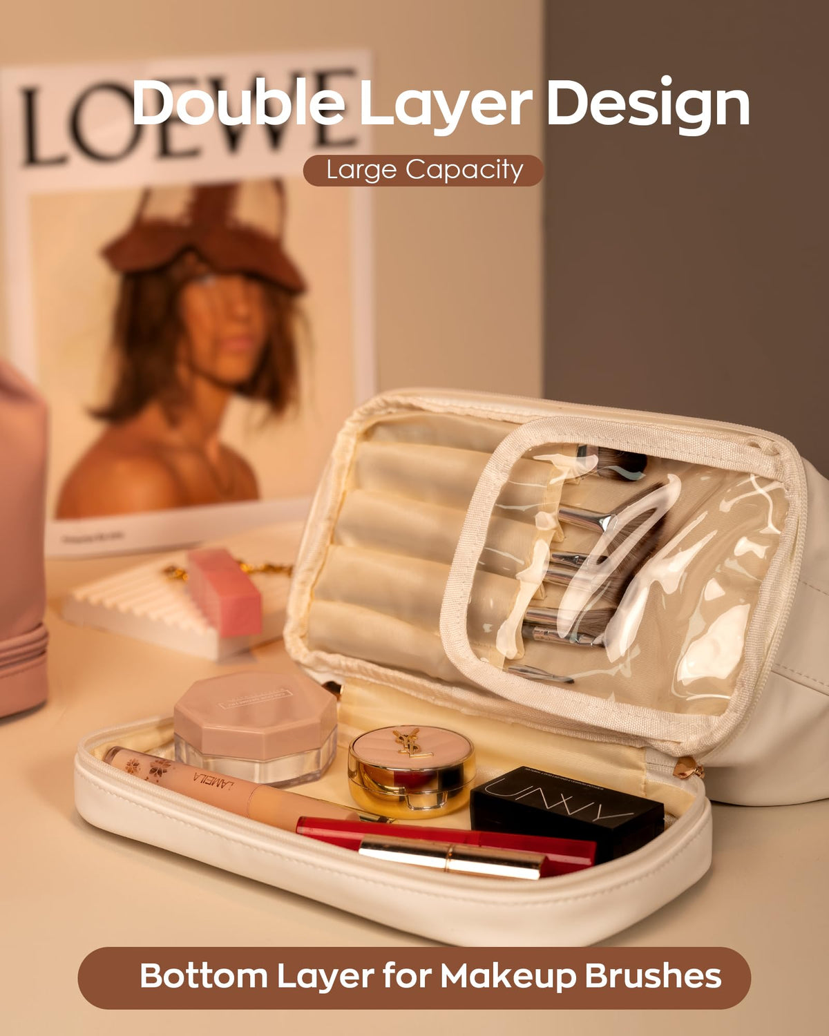 Personalized Gifts Makeup Bags Birthday Gifts for Women Teen - Vogewood Official Imagery - 5