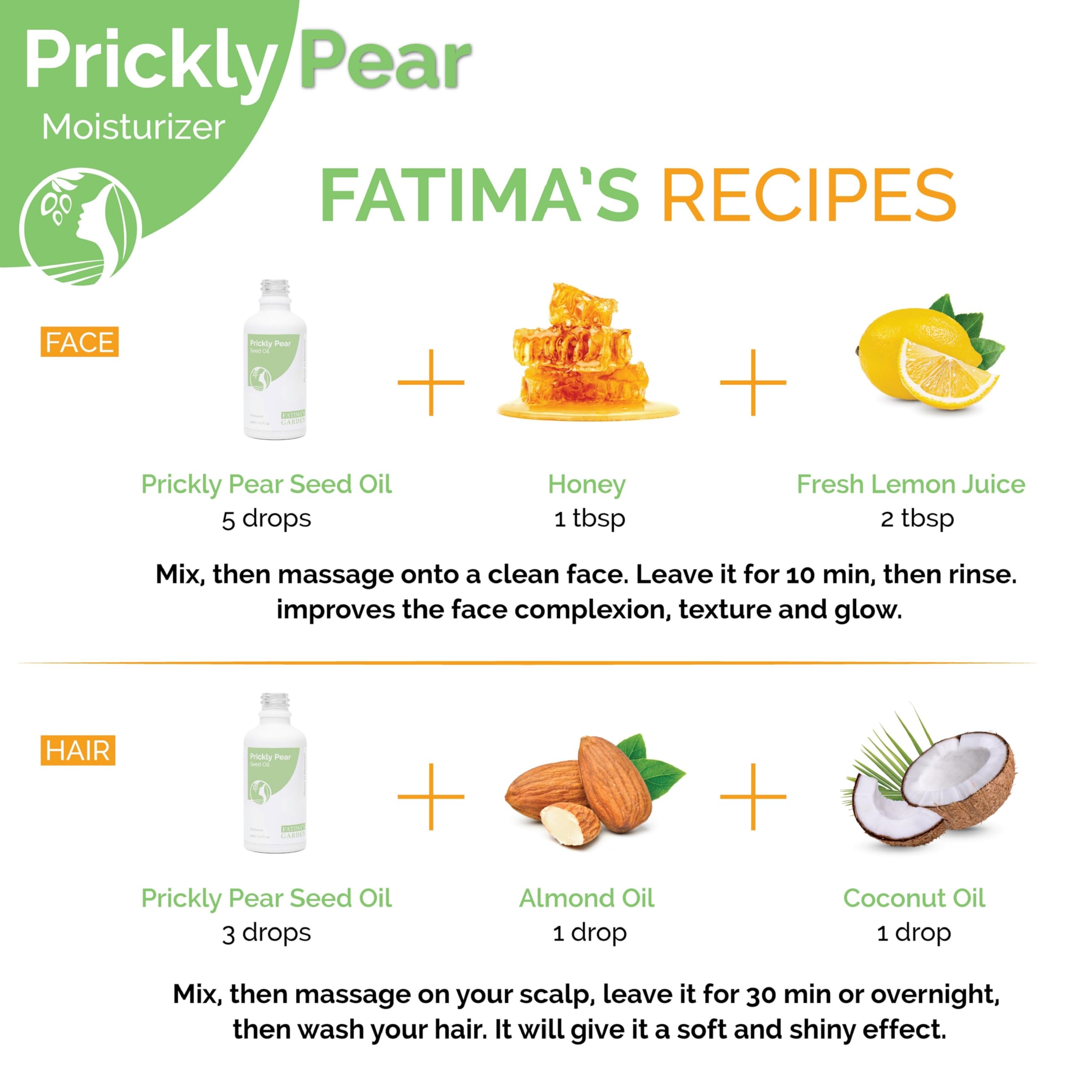 Fatima's Garden Prickly Pear Seed Oil - Organic Anti Aging Serum & - Fatima's Garden Official Product View 7