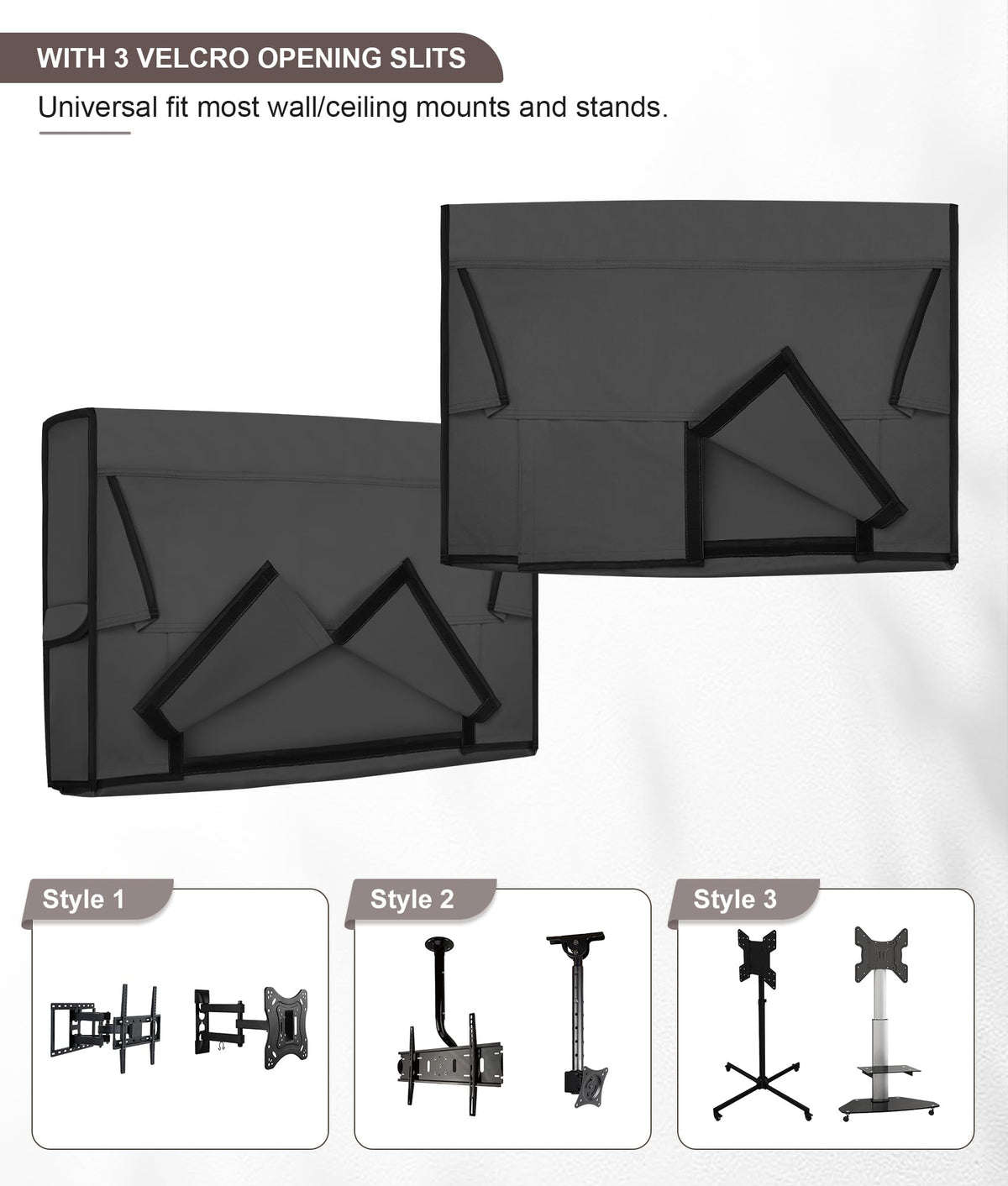 ULTCOVER Waterproof Outdoor TV Cover 46 49 inch Black - ULTCOVER Official Imagery - 5