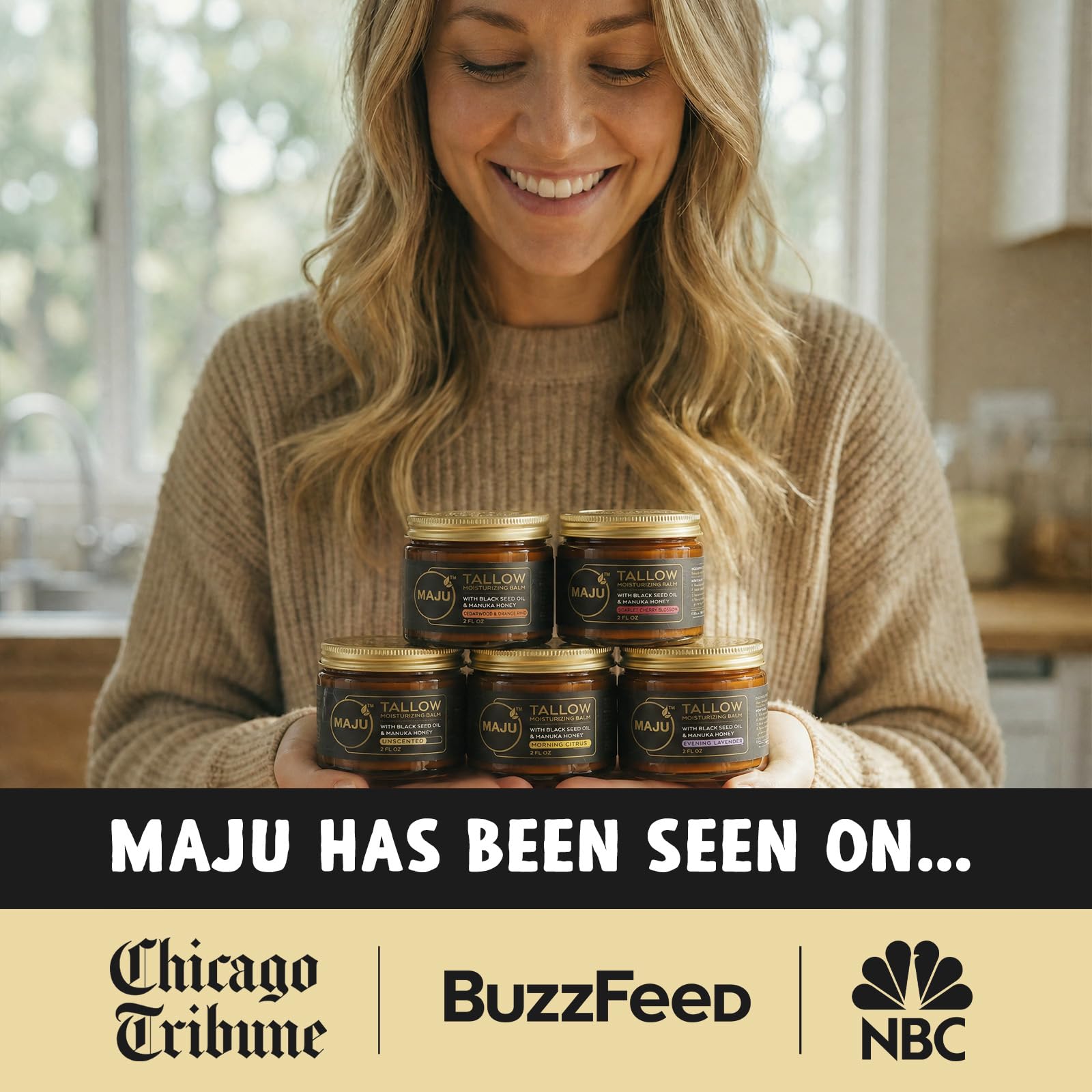 MAJU Beef Tallow Manuka Honey Balm Unscented Grass Fed Beef - Maju Superfoods Official Imagery - 5