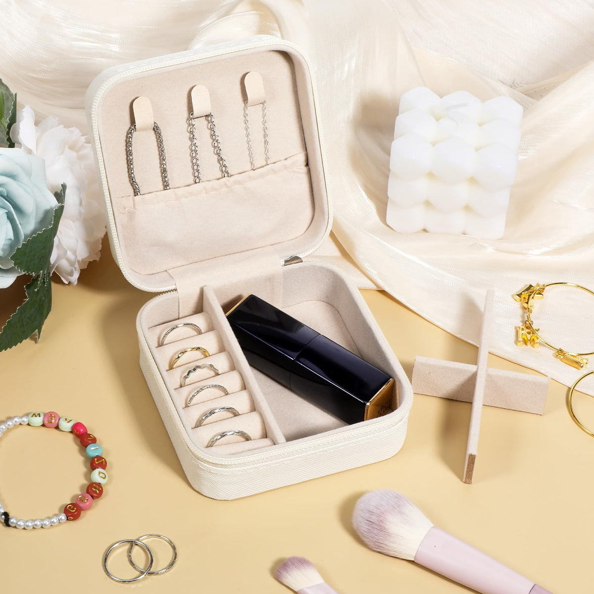 Prasacco 12 Pcs Travel Jewelry Case Bridesmaid Proposal Box - Prasacco Official Imagery - 3