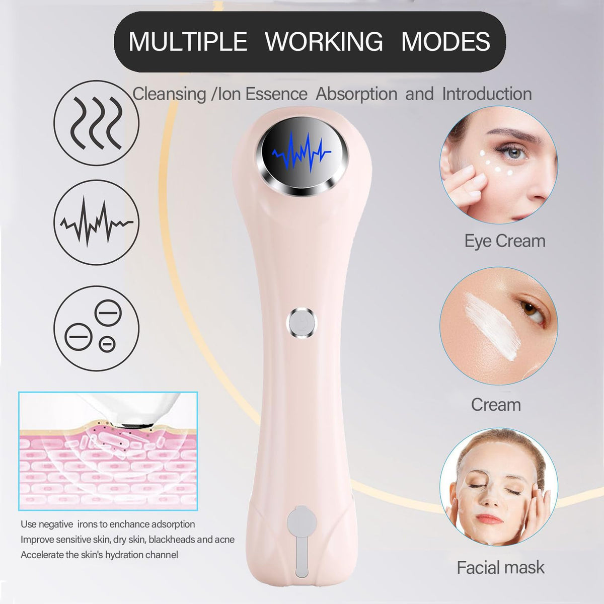 Facial Cleansing Brush 2 in 1 aterproof IPx7 Facial Spin - HOERCAAL Official Imagery - 3