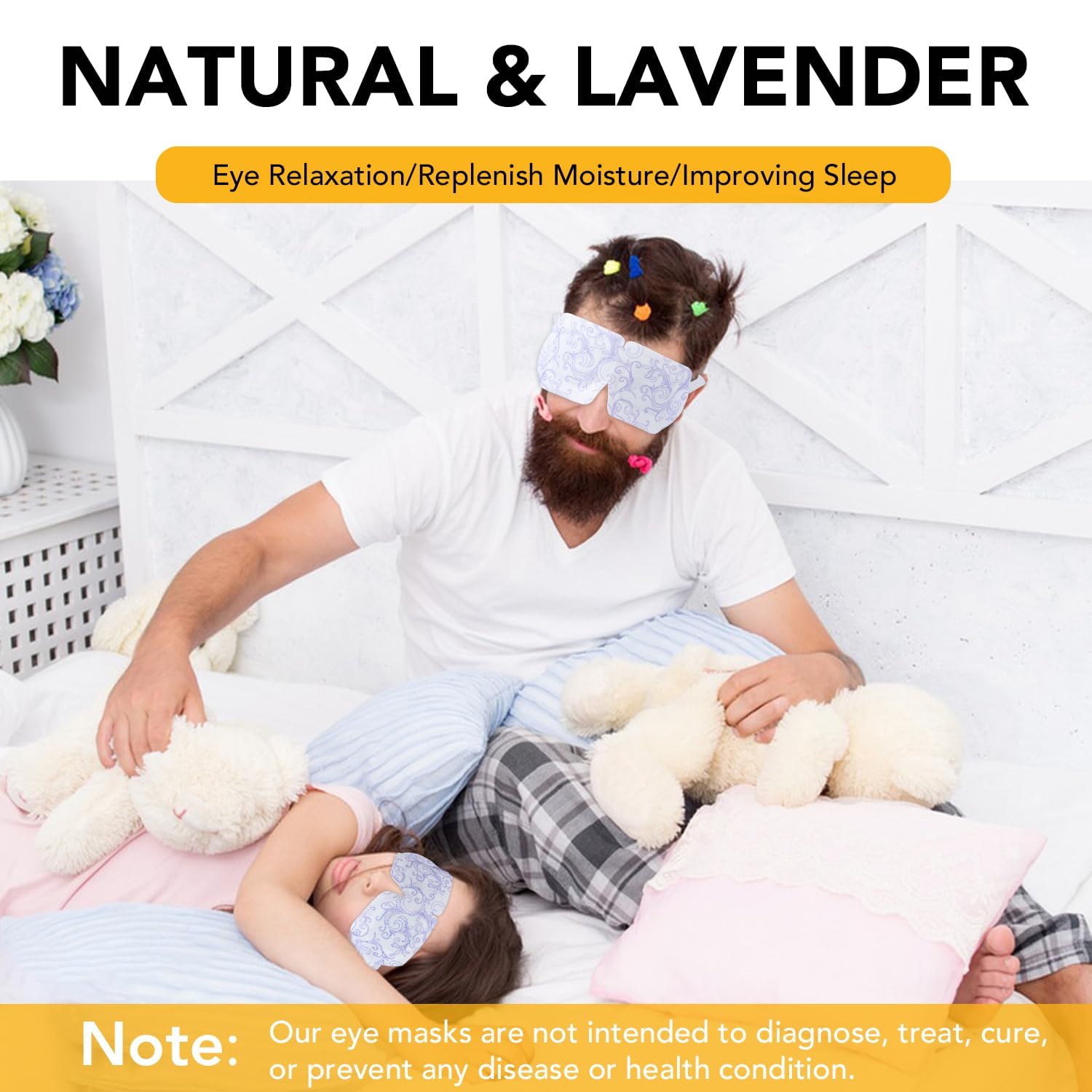 XPCARE 60 Pack Steam Eye Mask Disposable for Dry Eyes Cornea Care-Chamomile