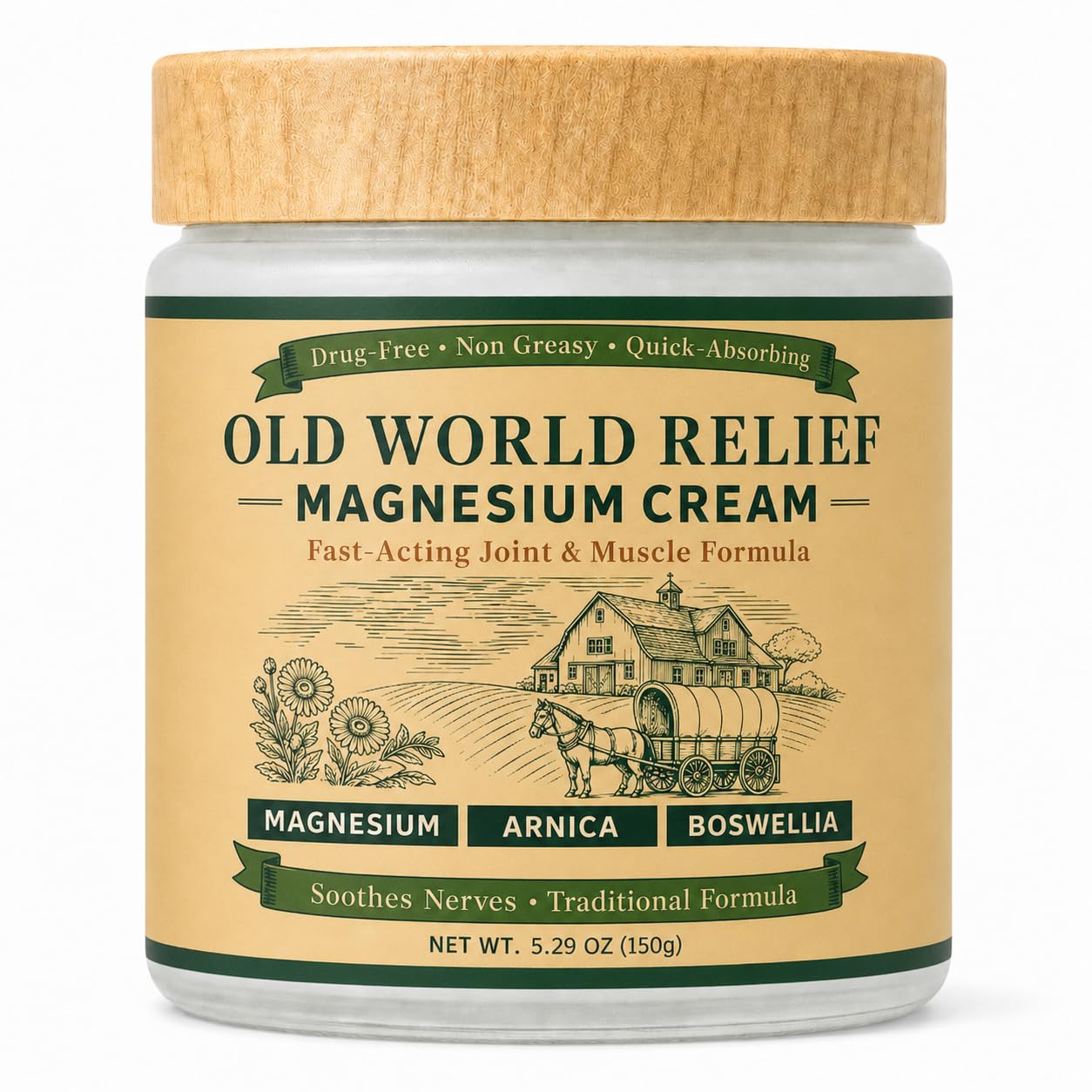 Old World Relief Magnesium Cream 150g – Nerve & Joint Care